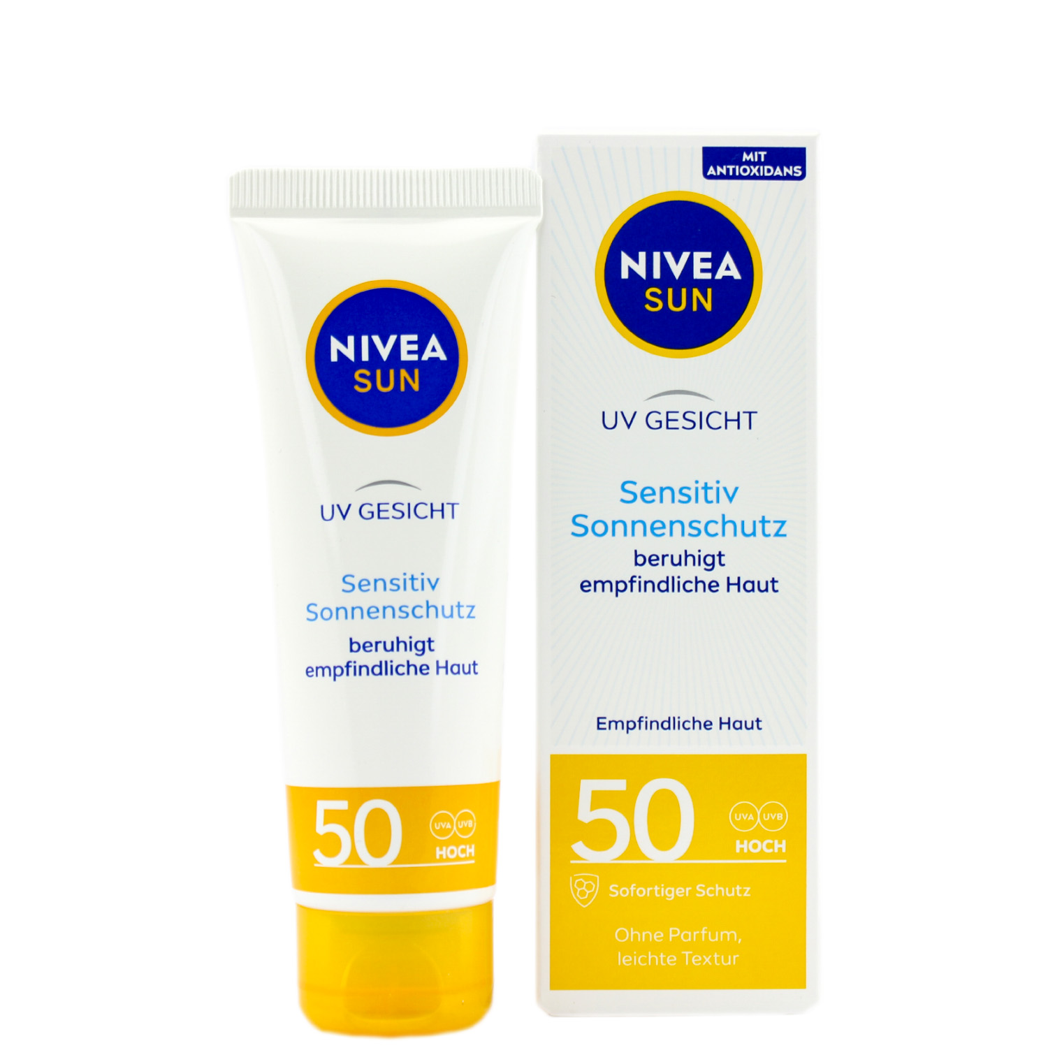 Nivea Sun UV Gesicht Sensitiv Sonnenschutz mit LSF 50 50ml