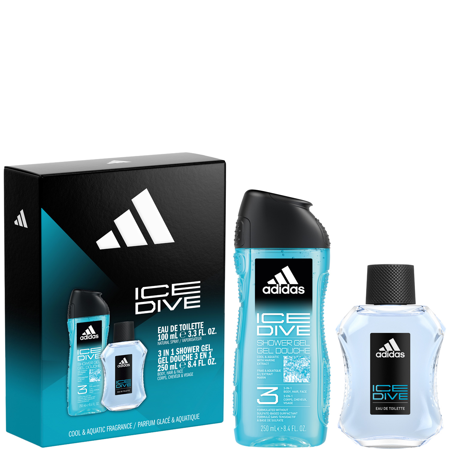Adidas Ice Dive Set Eau de Toilette 100ml & Shower Gel 250ml