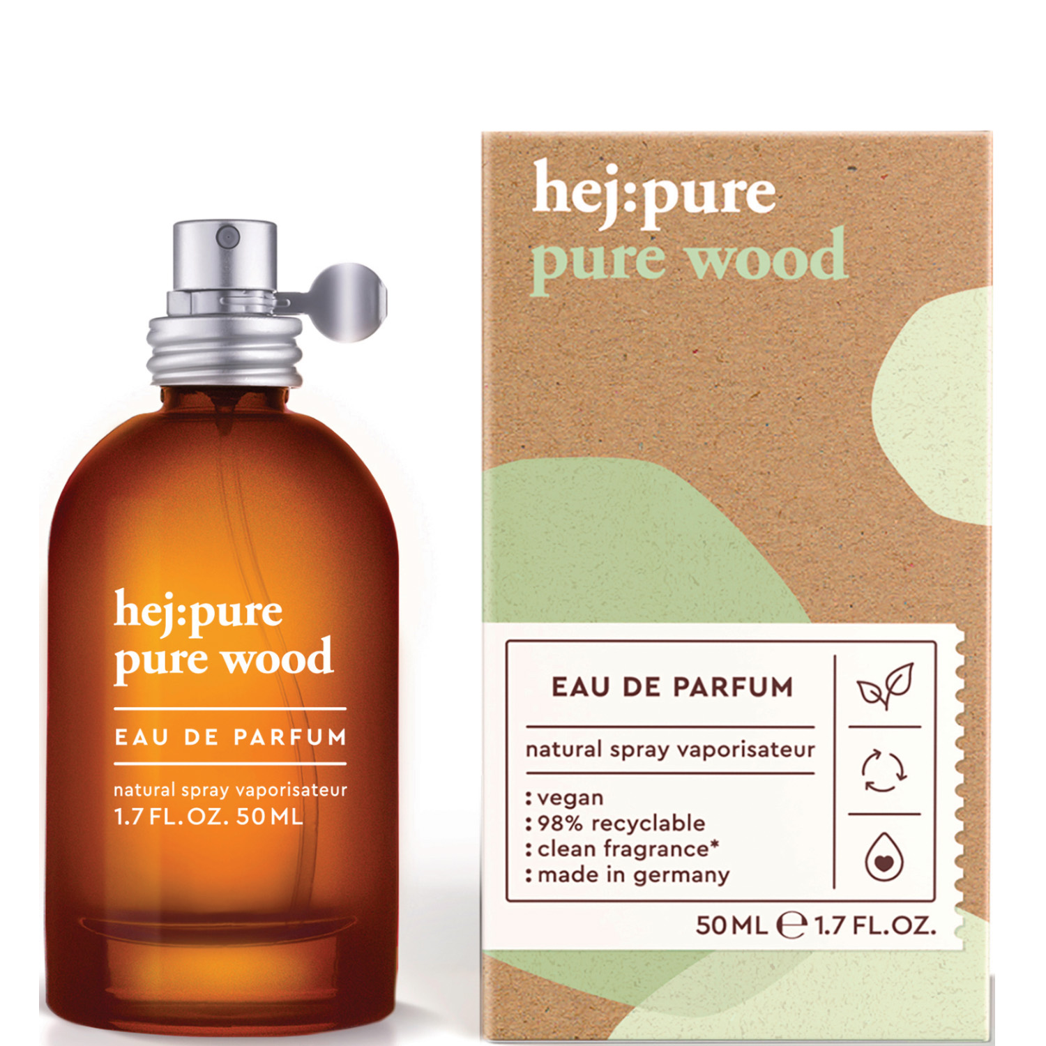 hej:pure Pure Wood Eau de Parfum 50ml