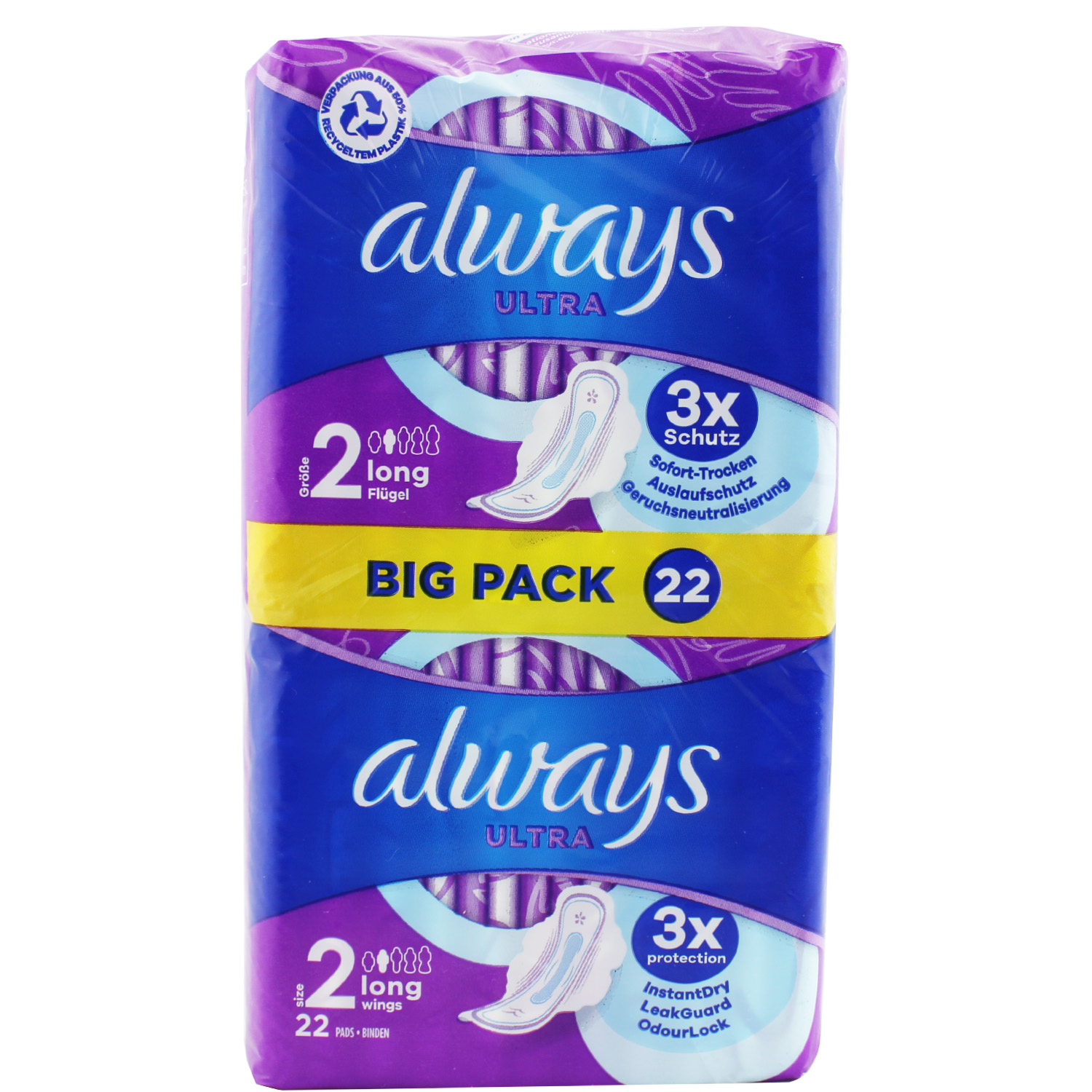 Always Ultra Binde Long mit Flügeln 22er-BigPack