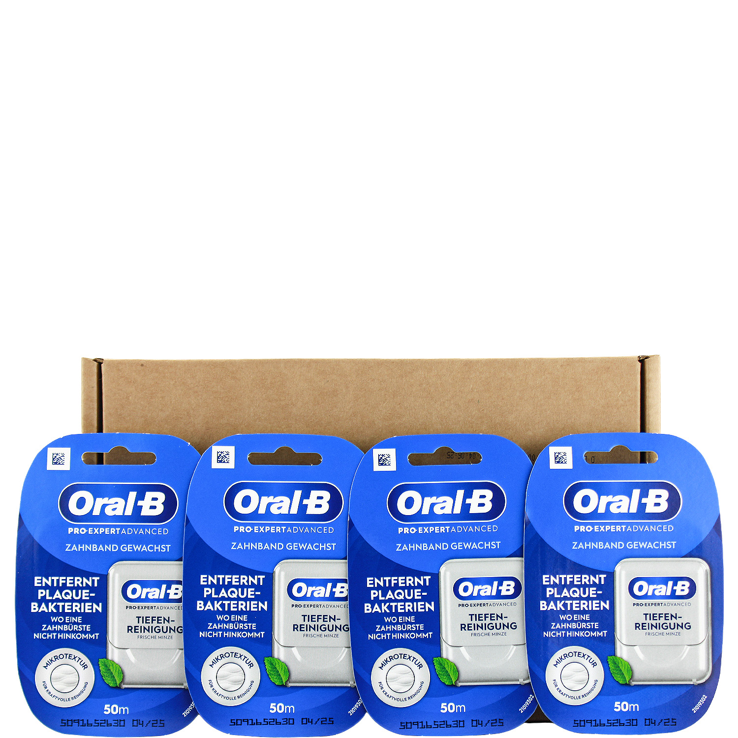 Oral-B Pro-Expert Advanced Zahnband Gewachst mit Minzgeschmack 50m 4er-Pack