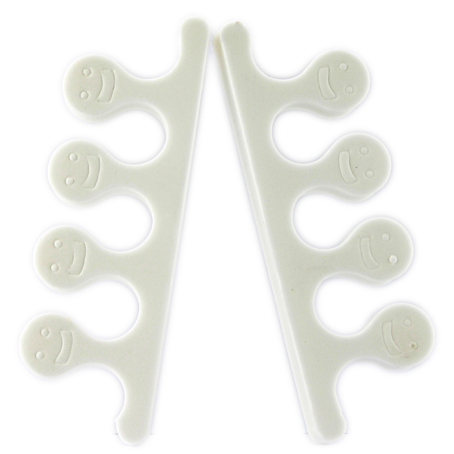 Zehenspreizer mit Smilys in Weiß 2er-Pack