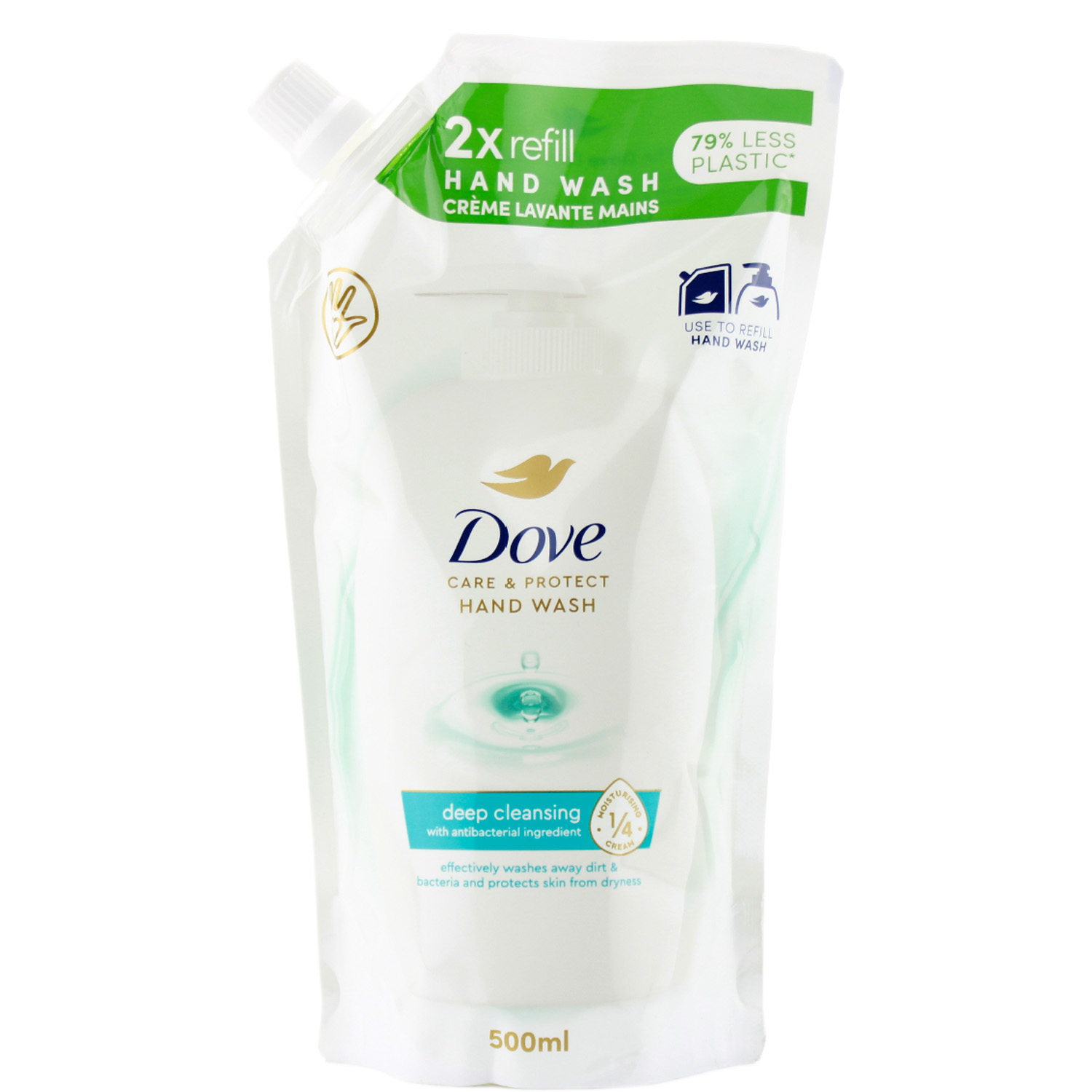 Dove Care & Protect Handwaschlotion Deep Cleansing im Nachfüllbeutel 500ml