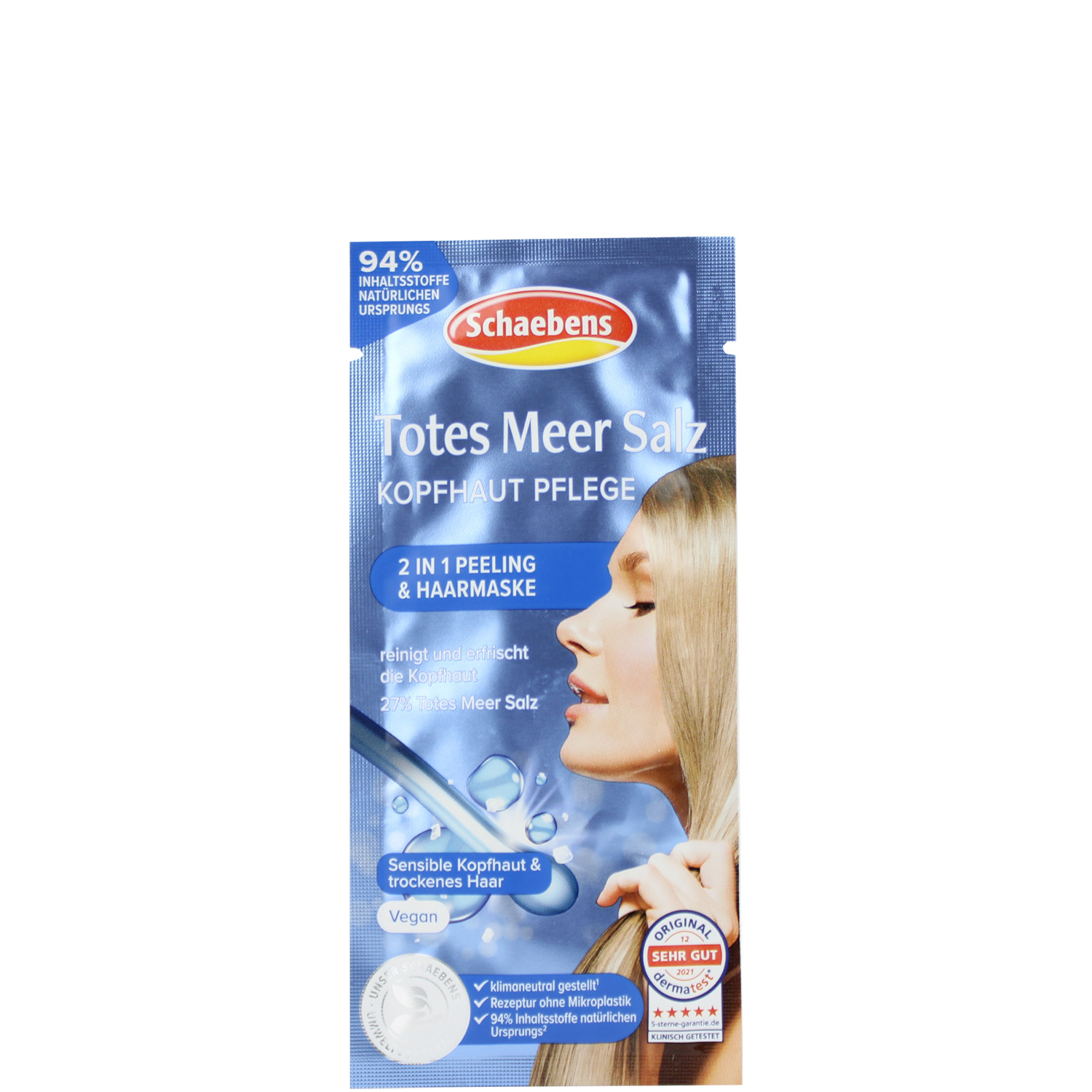 Schaebens Totes Meer Salz  Kopfhaut Pflege 2in1 Peeling & Haarmaske 20ml