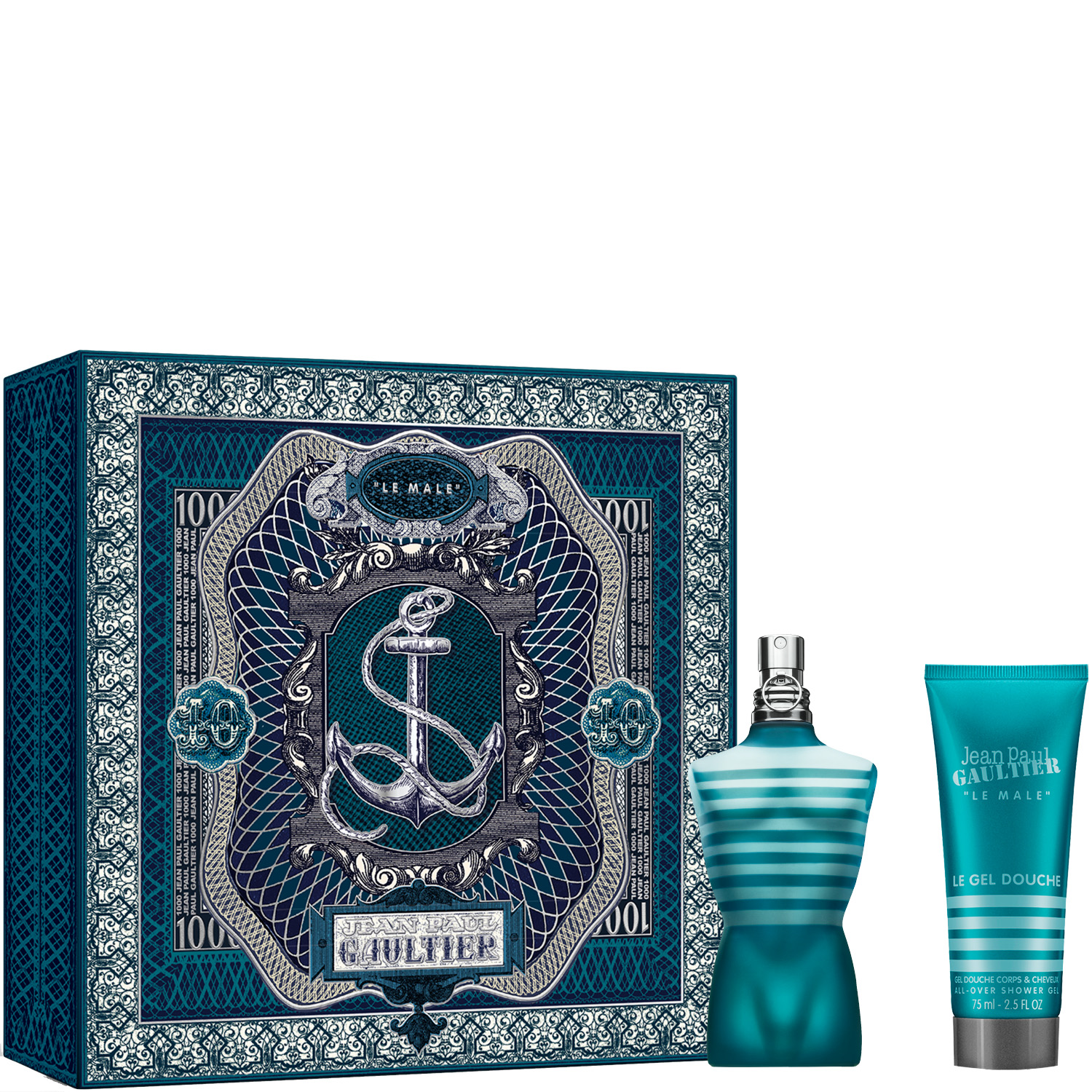 Jean Paul Gaultier Le Male Set Eau de Toilette 75ml & Shower Gel 75ml