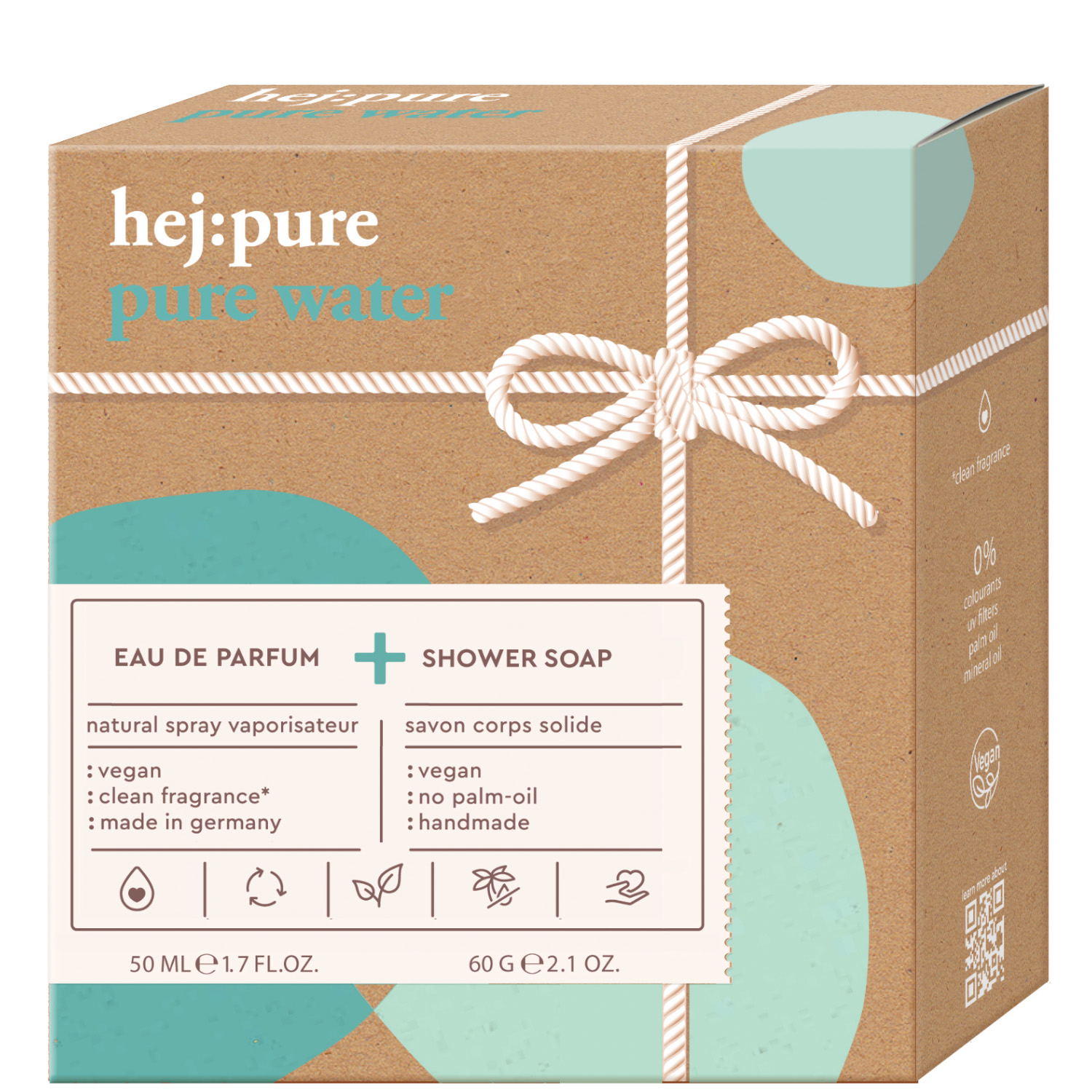 hej:pure Pure Water Set Eau de Parfum 50ml & Seife 60g