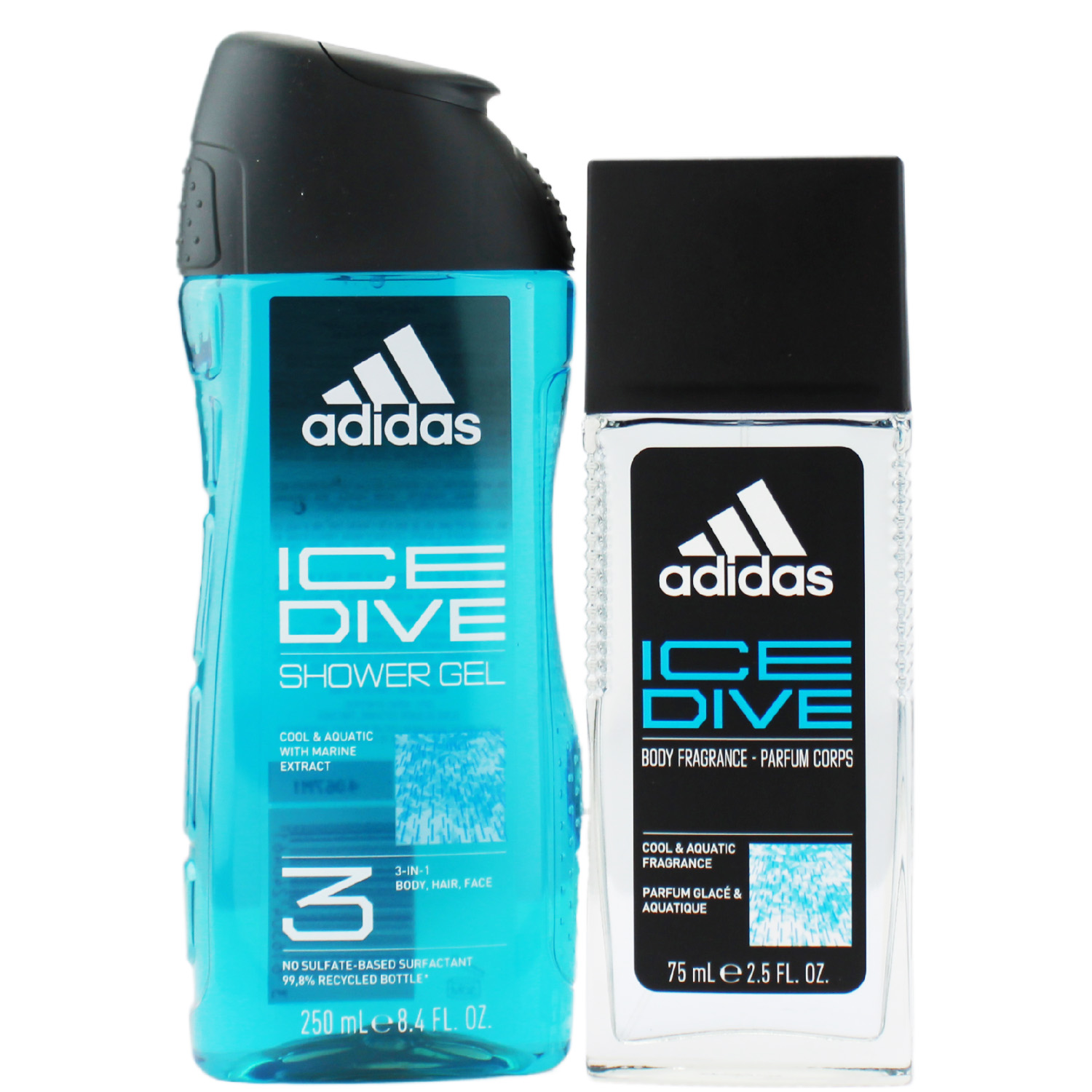 Adidas Ice Dive Set Shower Gel 250ml & Deodorant Body Fragrance 75ml