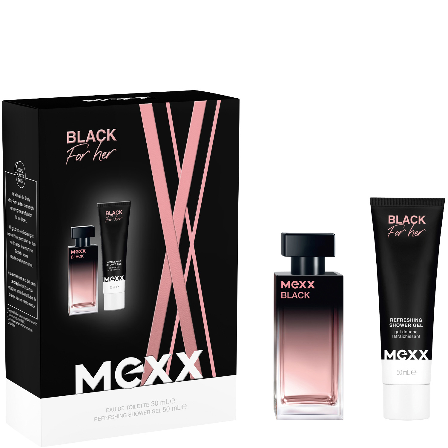 Mexx Black for Her Set Eau de Toilette 30ml & Shower Gel 50ml