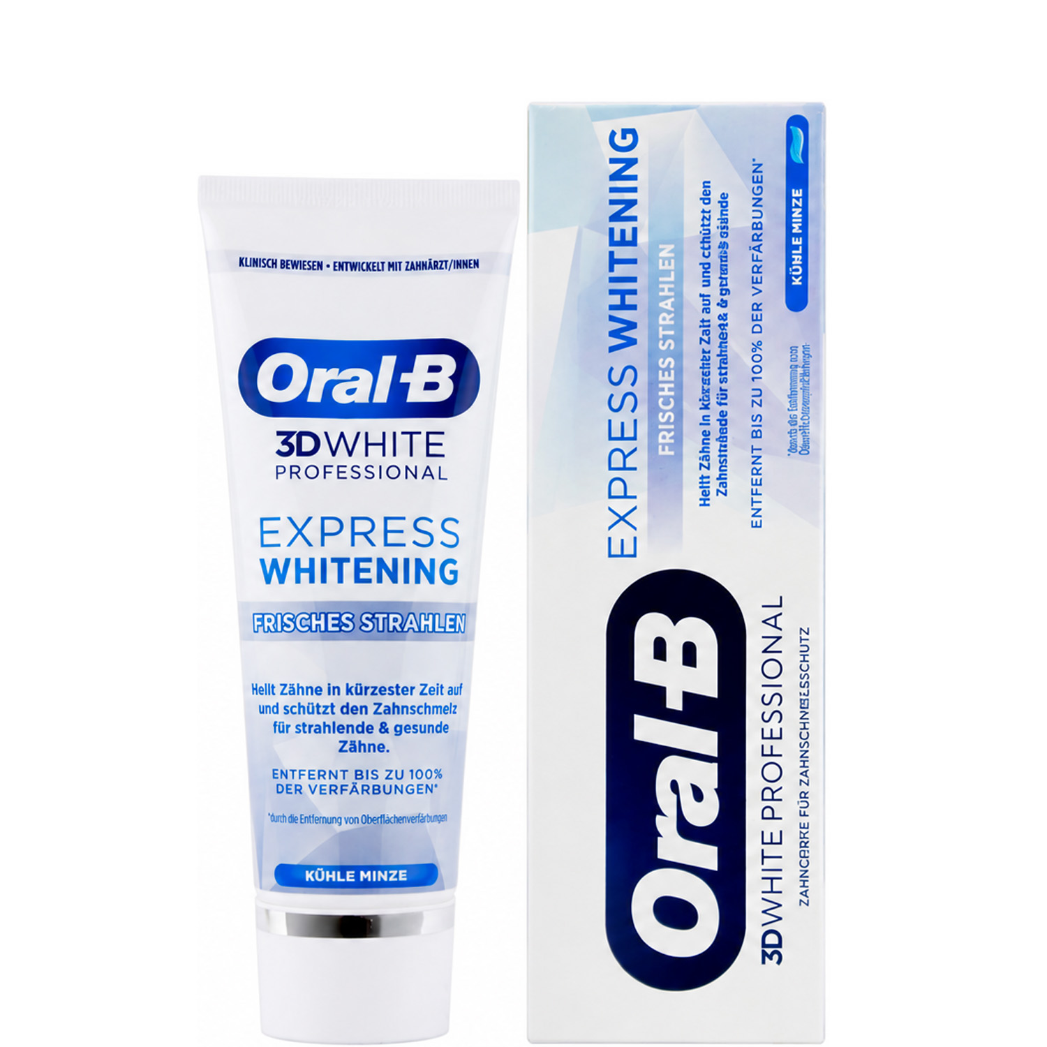 Oral-B 3D White Professional Express Whitening Zahncreme mit Minze 75 ml
