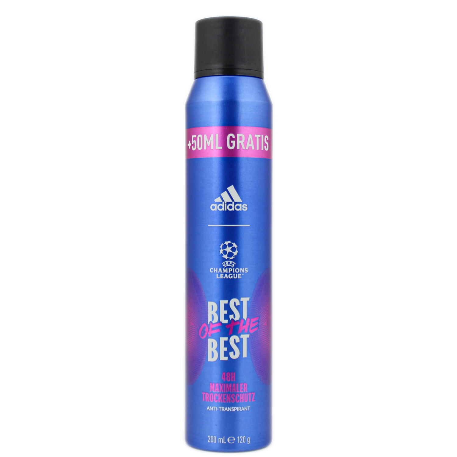 Adidas UEFA Champions League Best of the Best 48H Deodorant Bodyspray 150ml + 50ml GRATIS