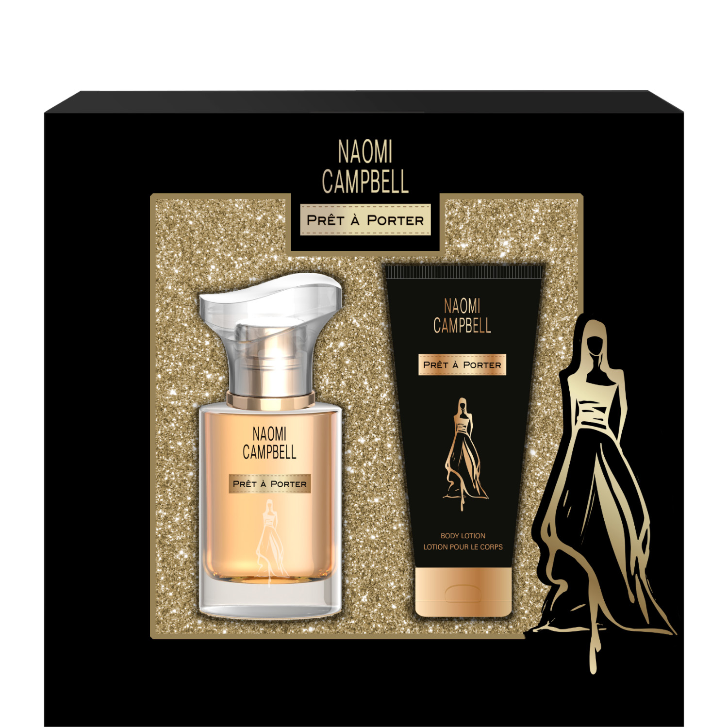 Naomi Campbell Prêt À Porter Set Eau de Toilette 15ml & Body Lotion 50ml