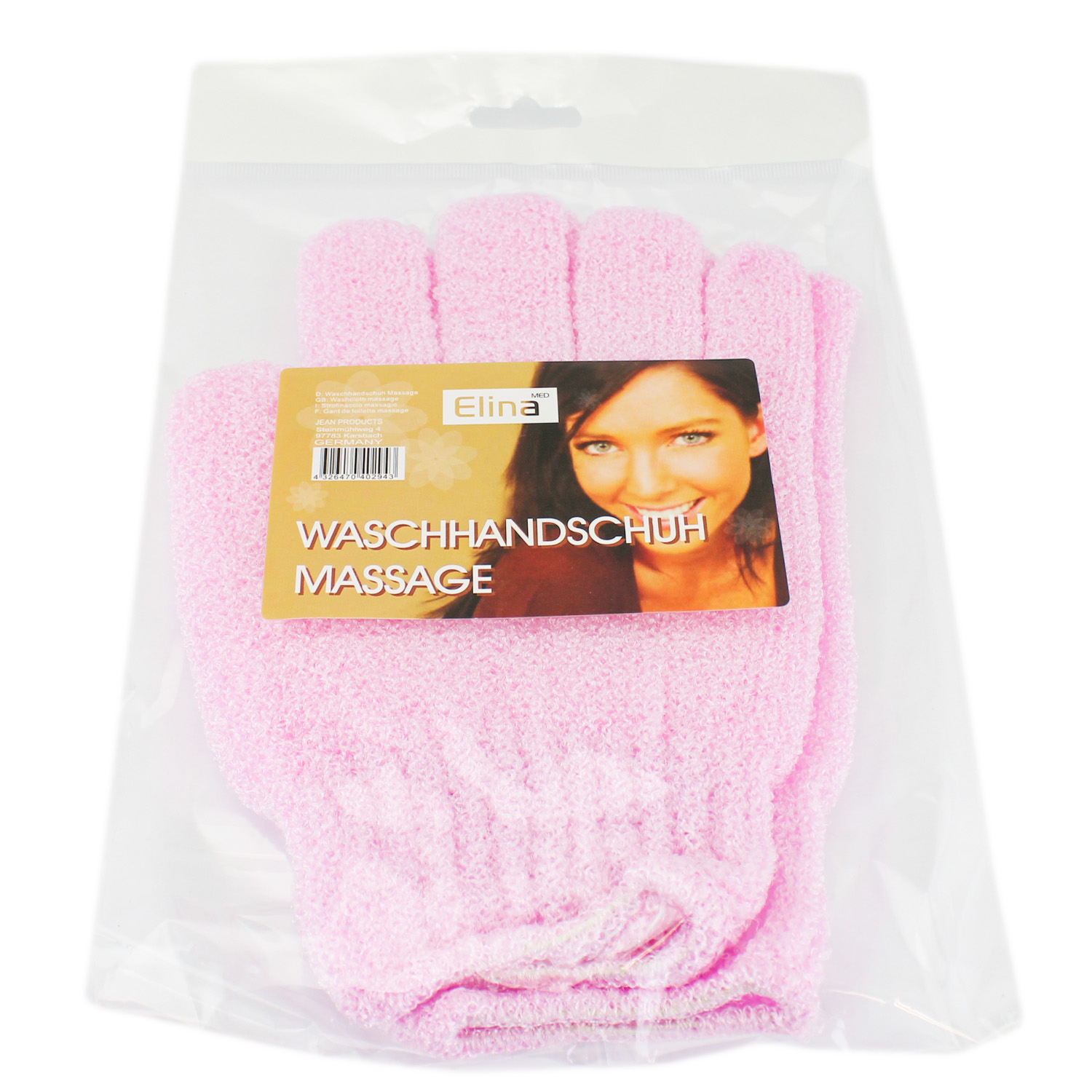 Elina Med Wasch- & Massagehandschuh in Rosa 1 Paar Elina Med Wasch- & Massagehandschuh in Rosa 1 Paar