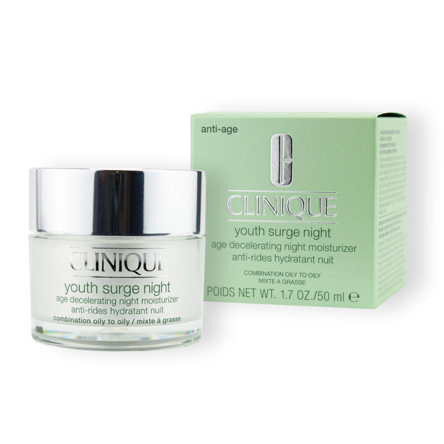 Clinique Youth Surge Night Age Decelerating Night Moisturizer Combination To Oily Skin 50ml