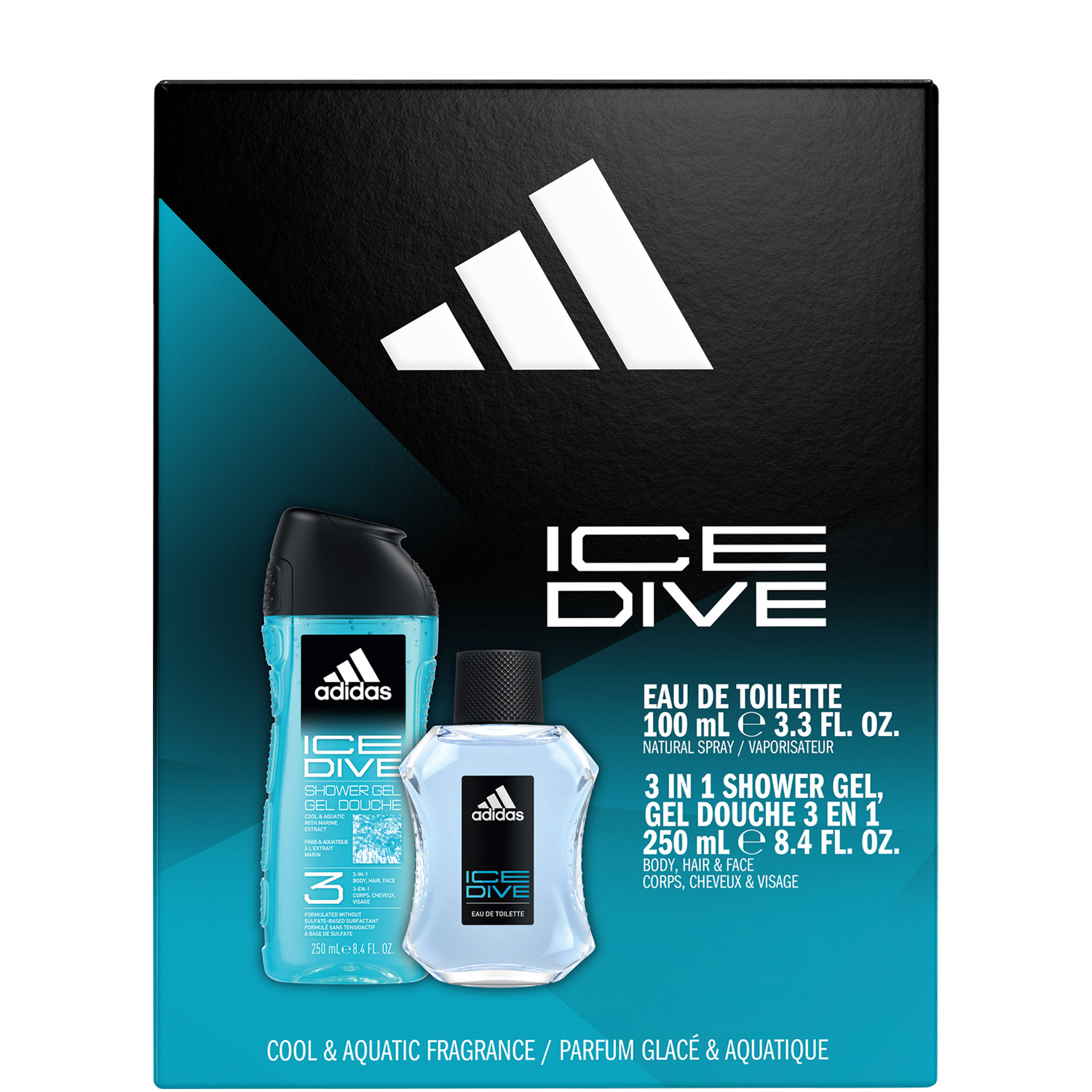 Adidas Ice Dive Set Eau de Toilette 100ml & Shower Gel 250ml