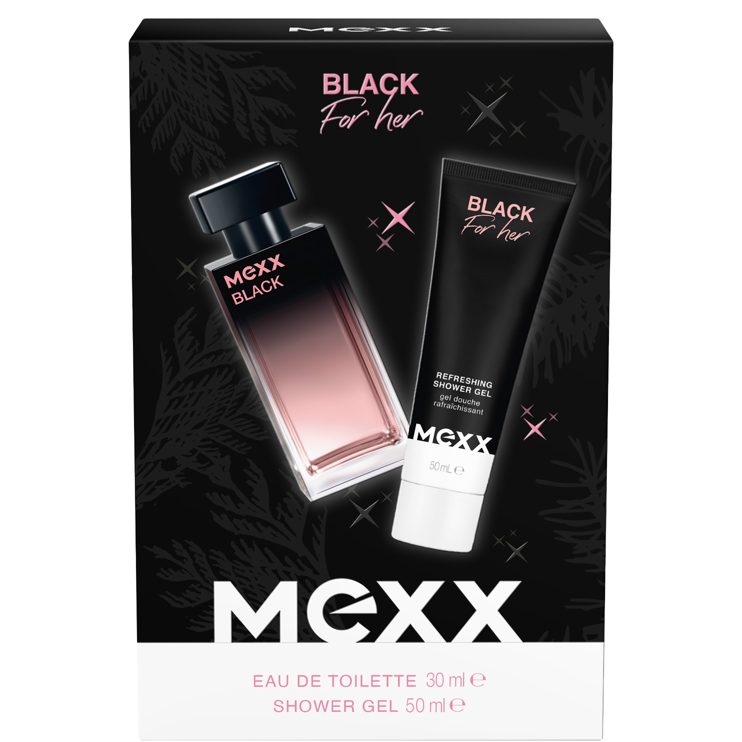 Mexx Black for Her Set Eau de Toilette 30ml & Shower Gel 50ml