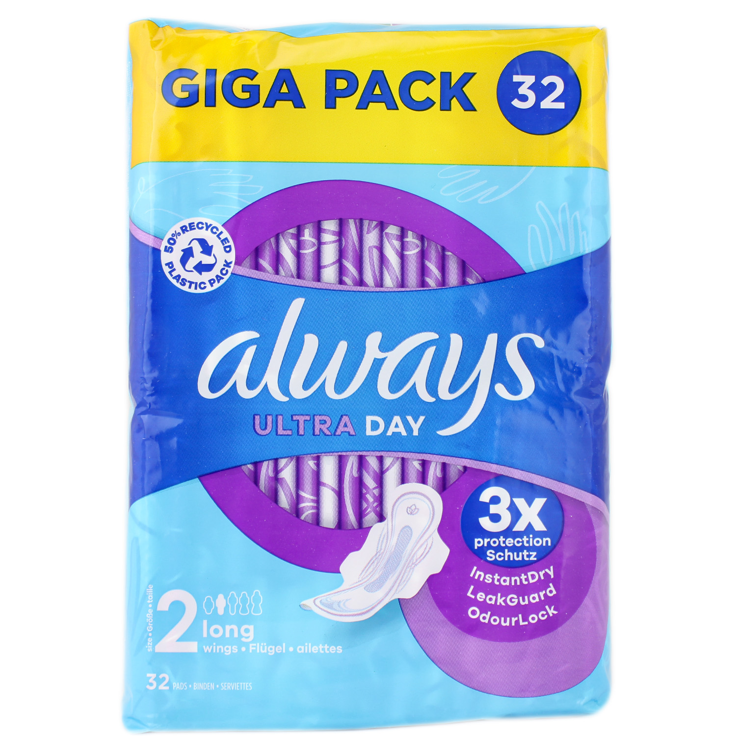 Always Ultra Day Binden Long mit Flügeln 32er-GigaPack