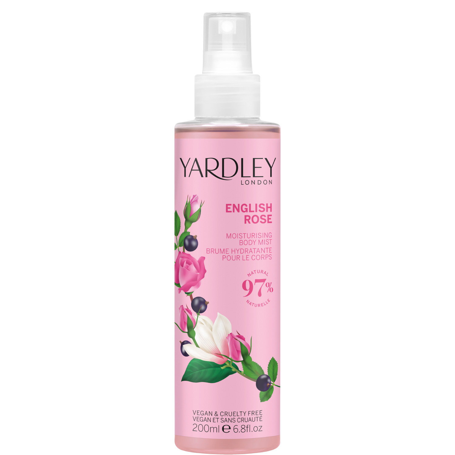 Yardley English Rose Moisturising Body Mist 200ml