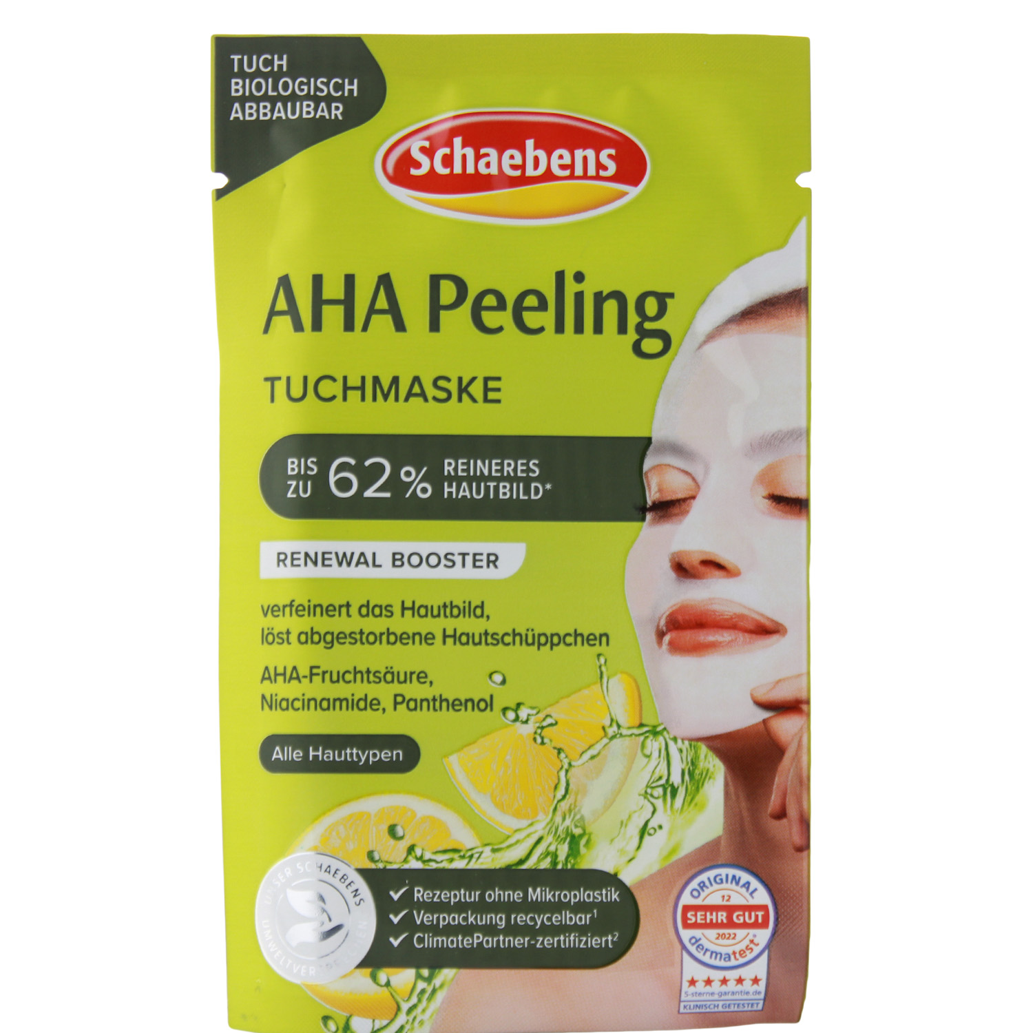 Schaebens AHA Peeling Tuchmaske 1er