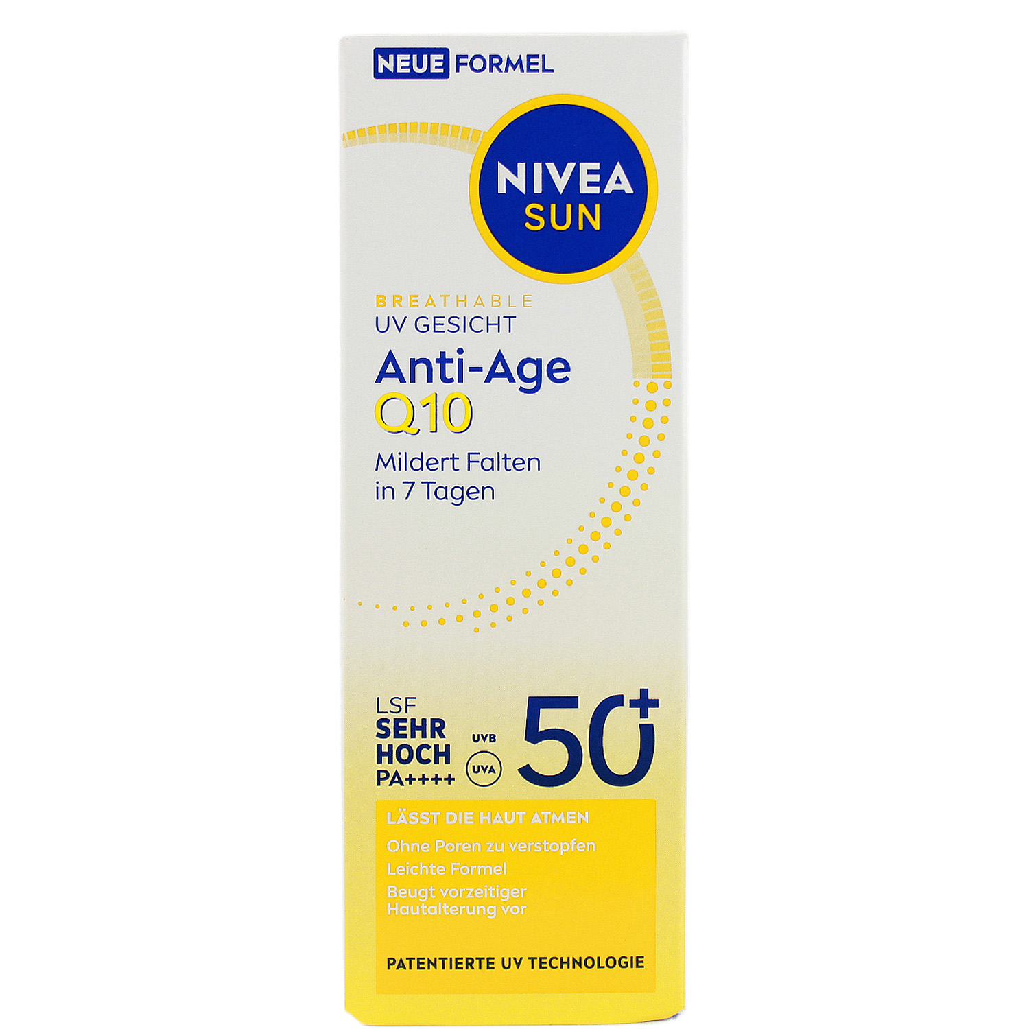 Nivea Sun Breathable UV Gesicht Anti Age Q10 Sonnenschutz mit LSF50+ 40ml