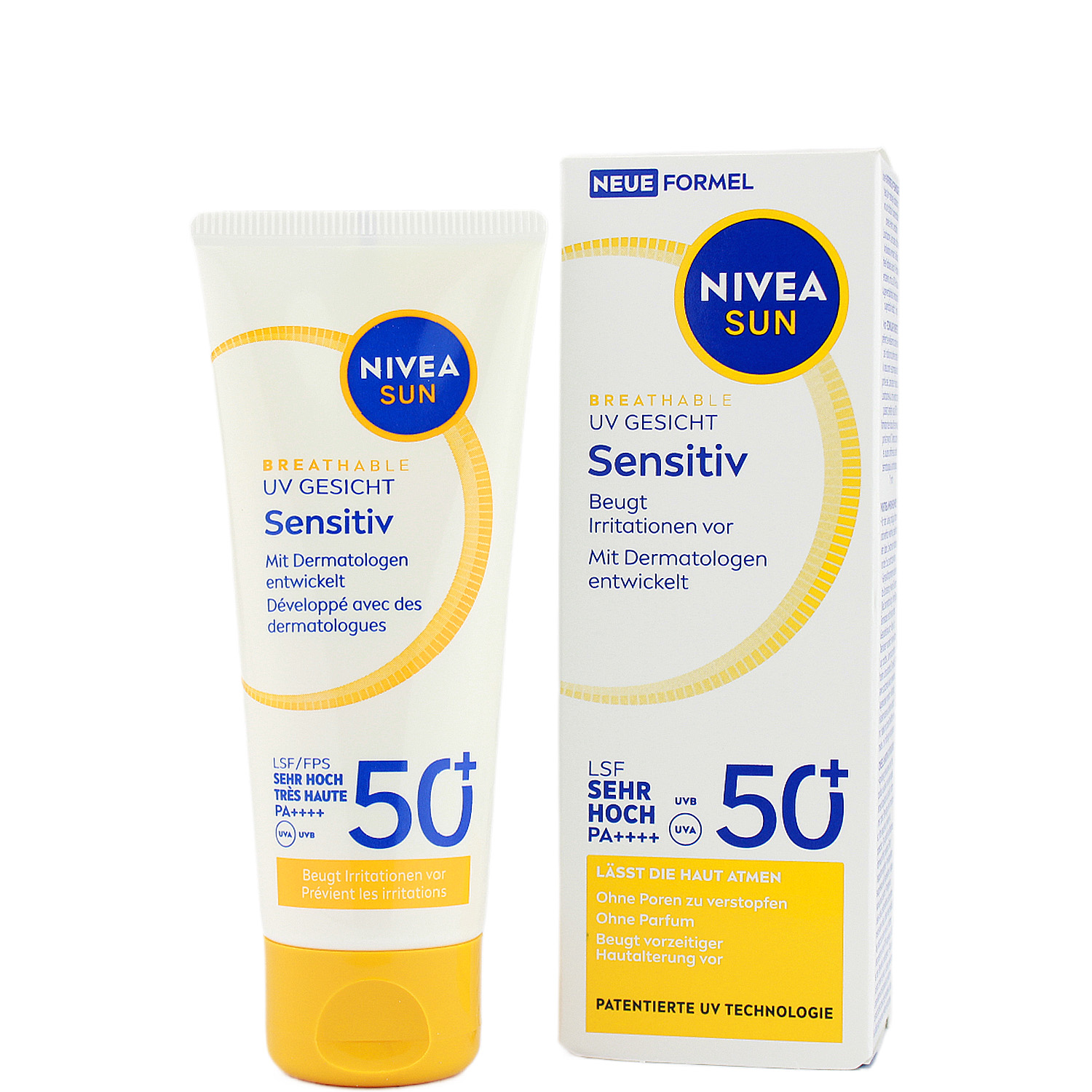 Nivea Sun Breathable UV Gesicht Sensitiv Sonnenschutz mit LSF50+ 40ml
