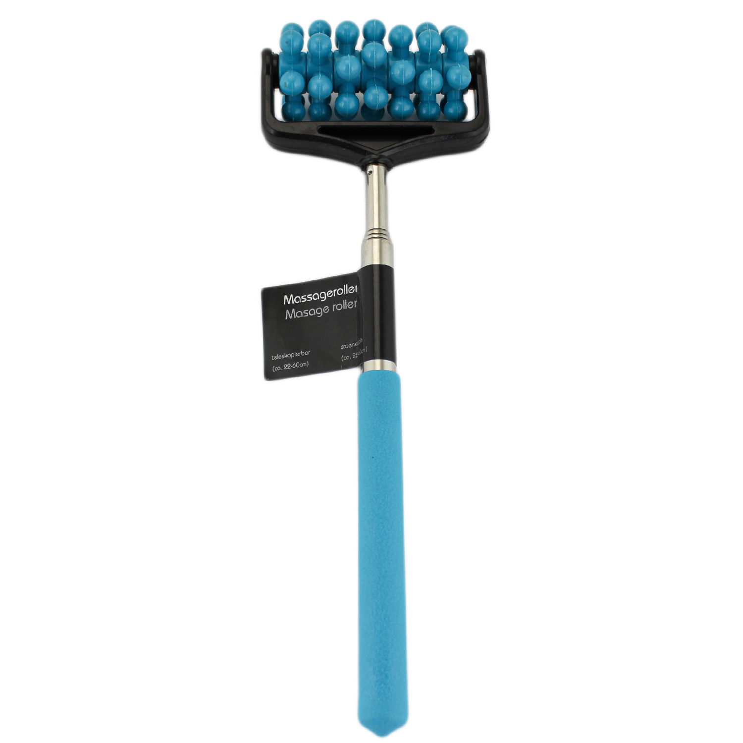 Massageroller mit Teleskopstiel in Blau