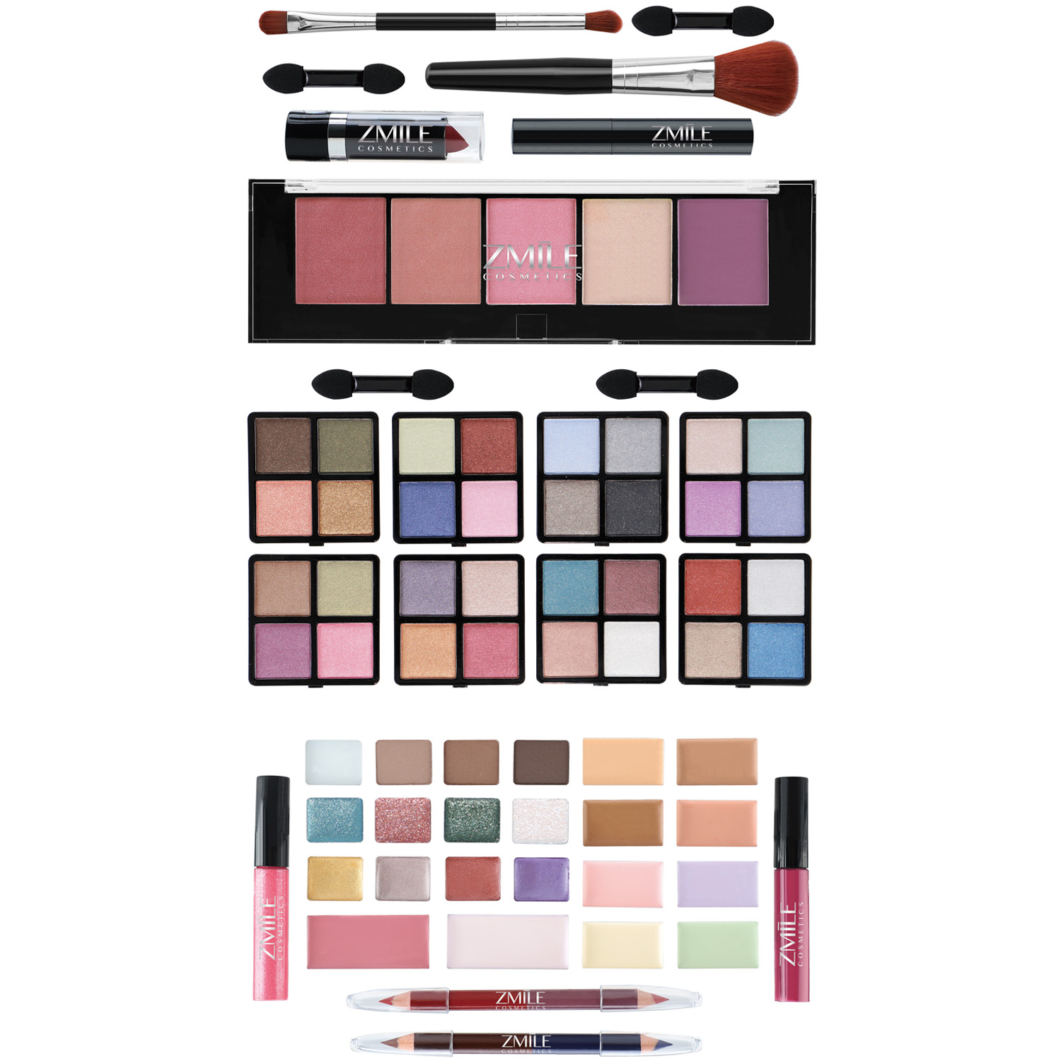 ZMILE Cosmetics Schminkkoffer "Velvety" Vegan 72-teilig