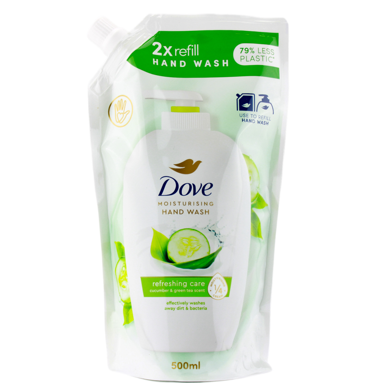 Dove Feuchtigkeitsspendende Handwaschlotion Refreshing Care im Nachfüllbeutel 500ml