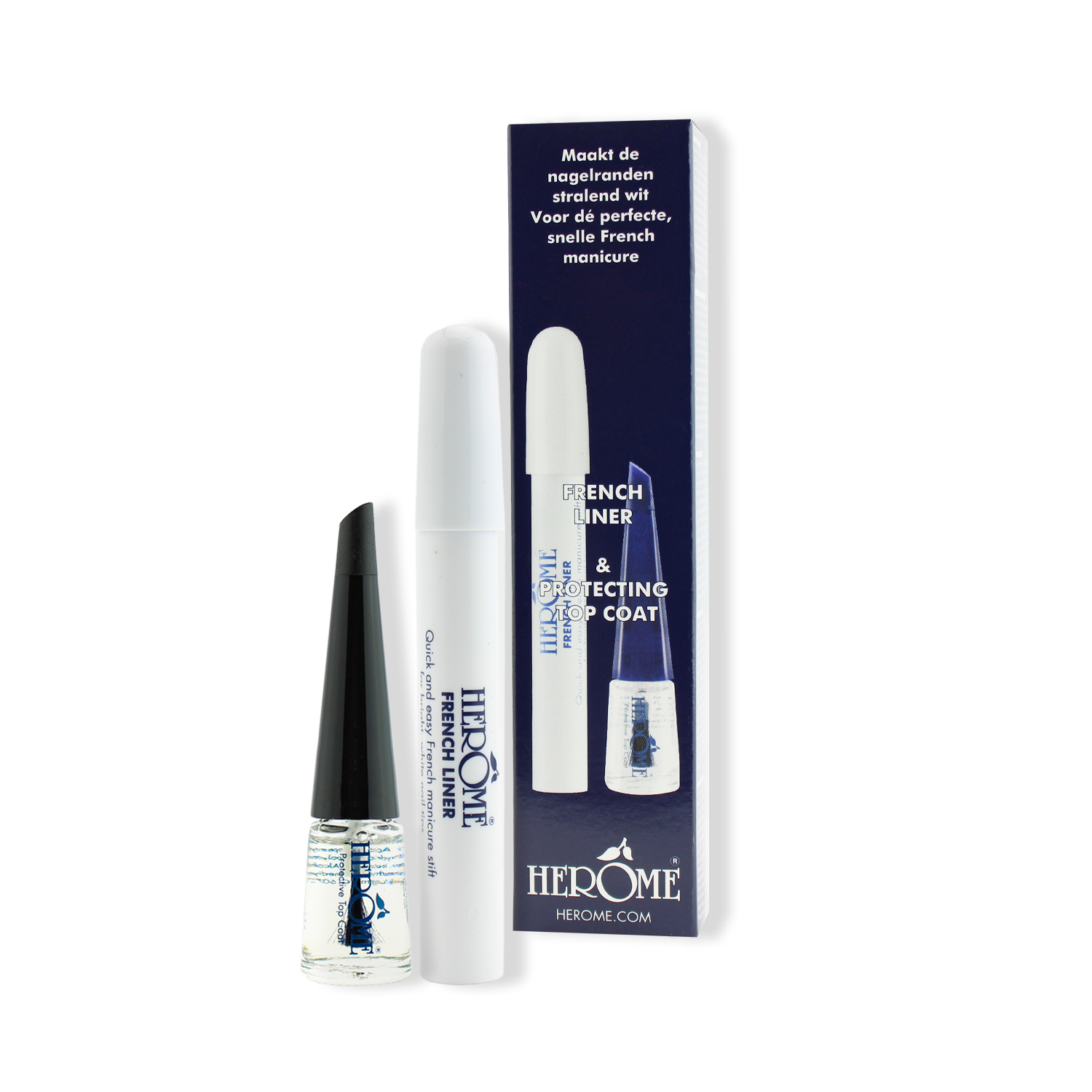 Herôme French Liner & Protecting Top Coat (French Manikür Set) 2-teilig
