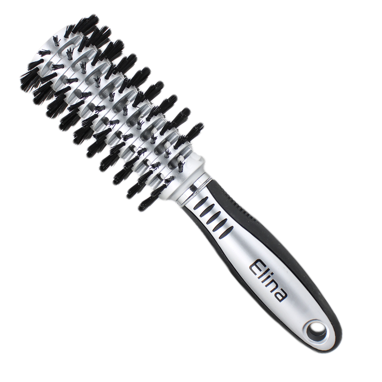 Elina Med Rundbürste Groß in Silber