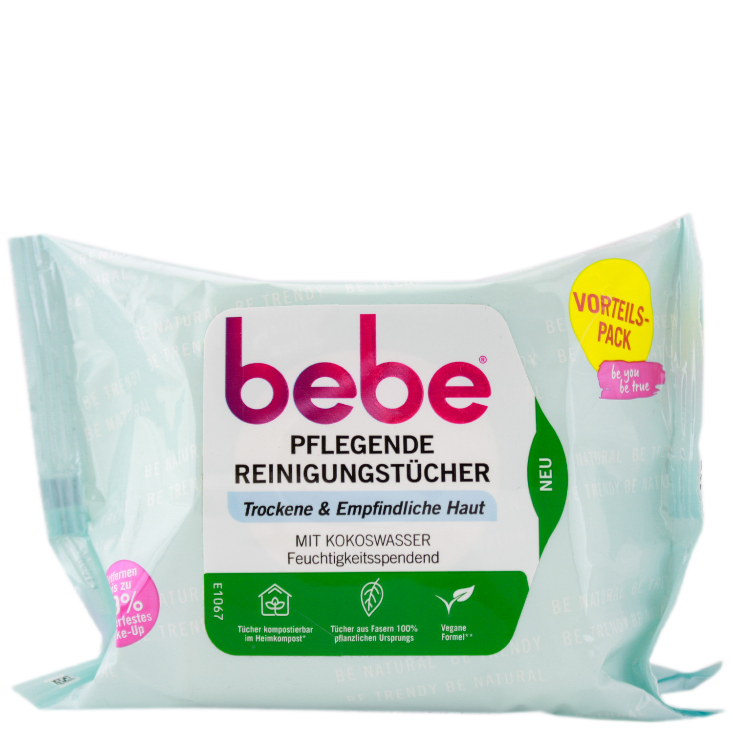 Bebe Pflegende Reinigungstücher für die trockene & empfindliche Haut  2 x 25er Vorteilspack