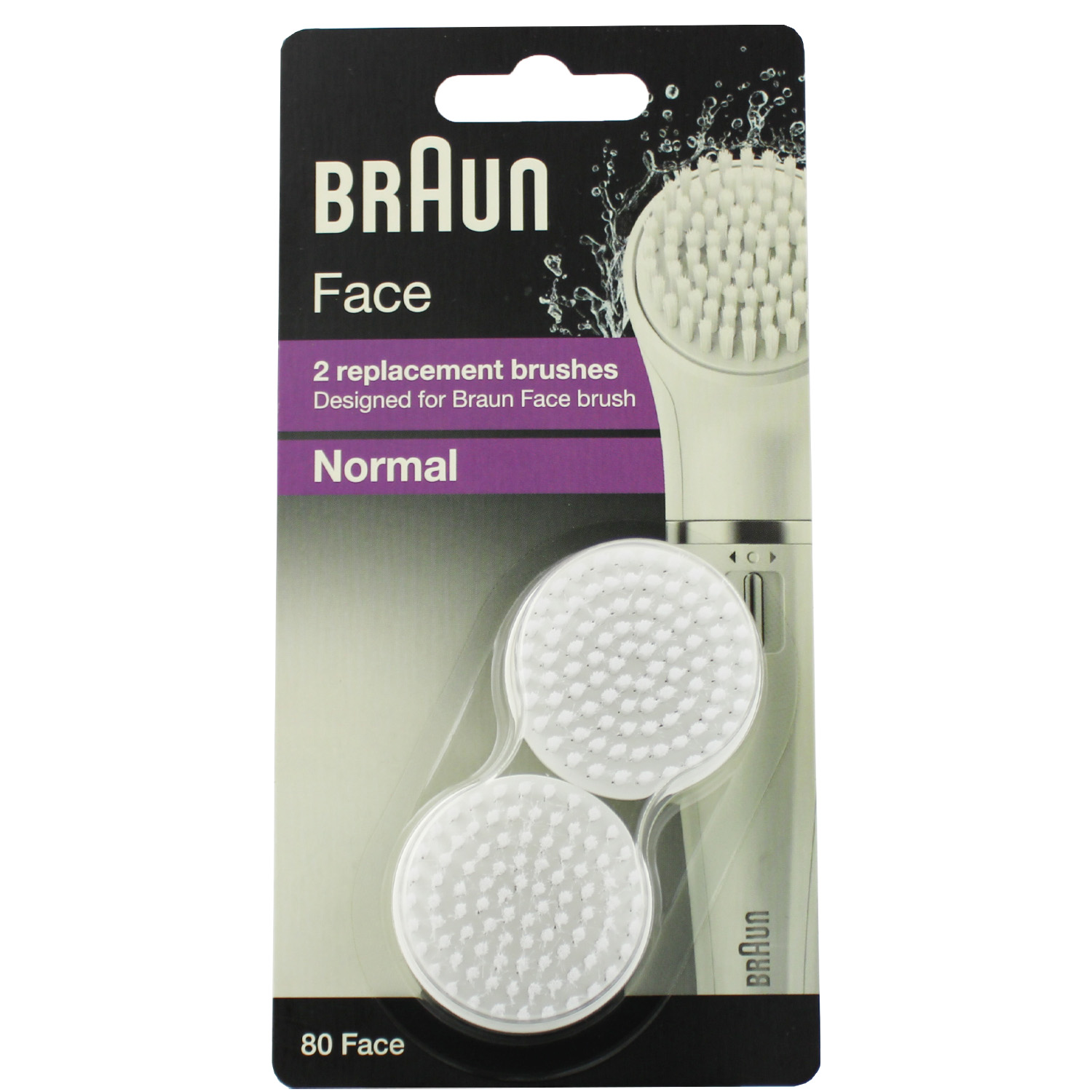 Braun Face 80 Gesichtsreinigungsbürste Normal 2er-Nachfüllpack