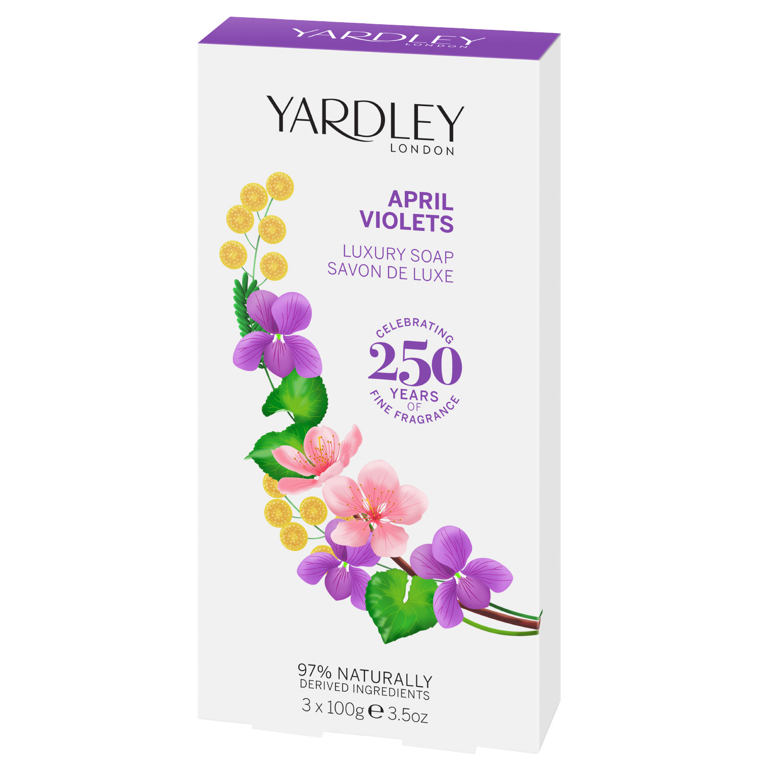 Yardley April Violets Seife 3x100g