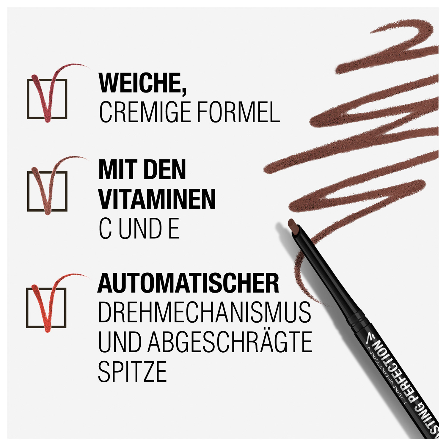 Manhattan Lasting Perfection Lipliner 94F Penny Brown 2g