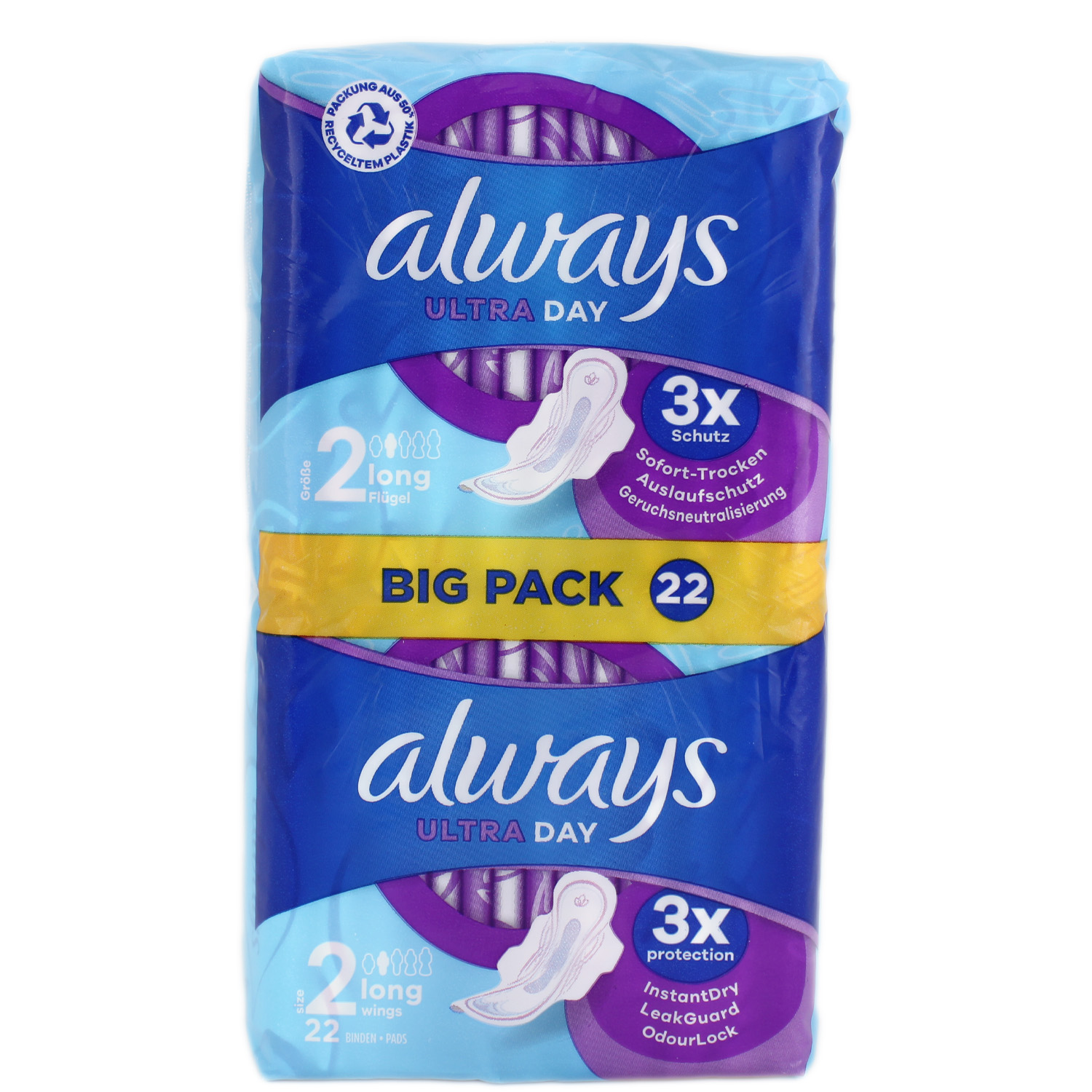 Always Ultra Day Binden Long mit Flügeln 22er-BigPack Always Ultra Day Binden Long mit Flügeln 22er-BigPack