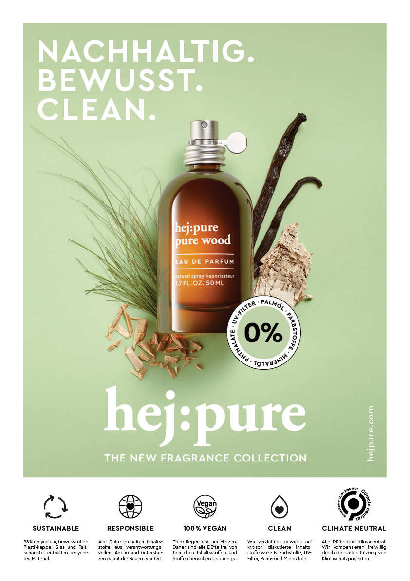 hej:pure Pure Wood Eau de Parfum 50ml