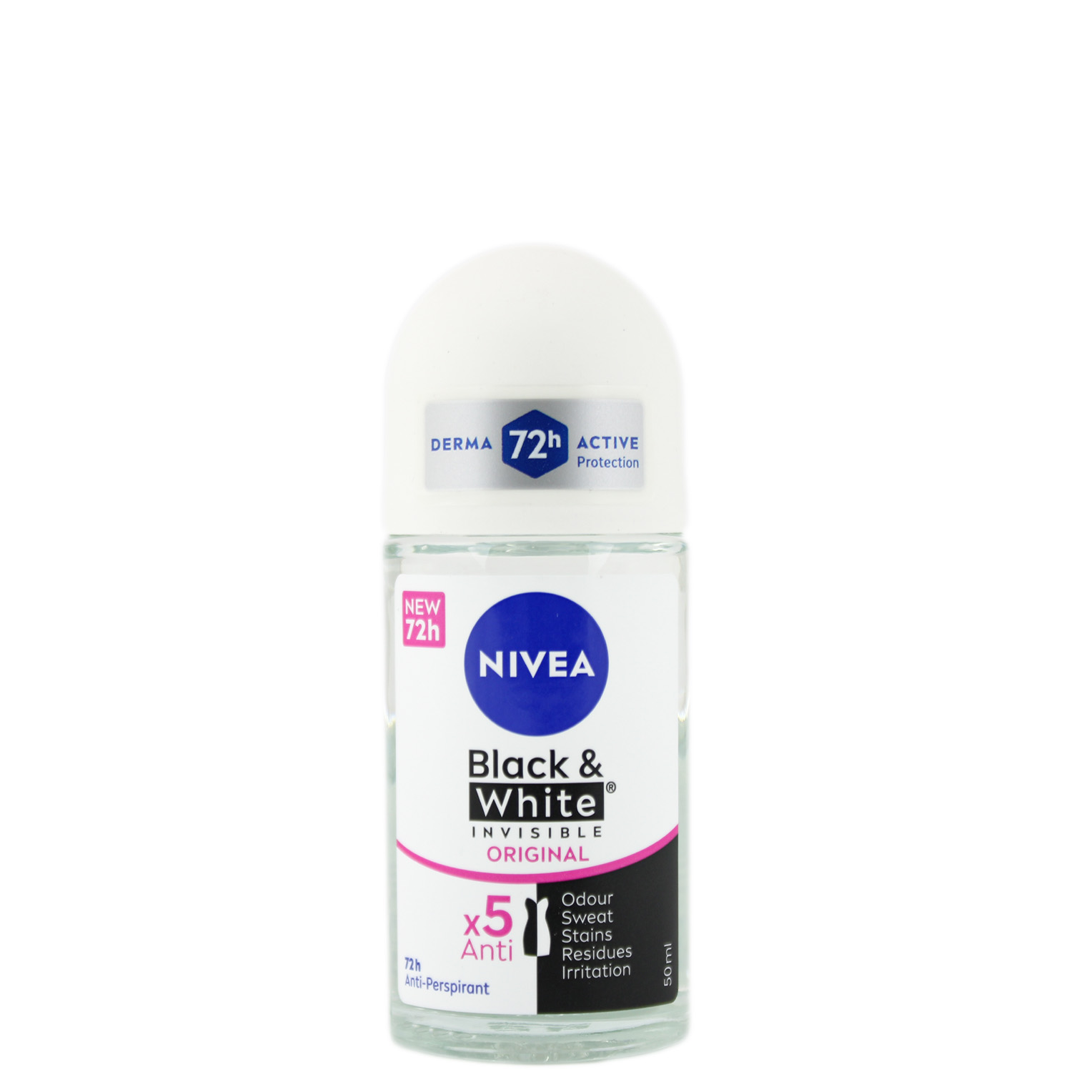 Nivea Black & White Invisible Original 72H Deodorant Roll-On 50ml
