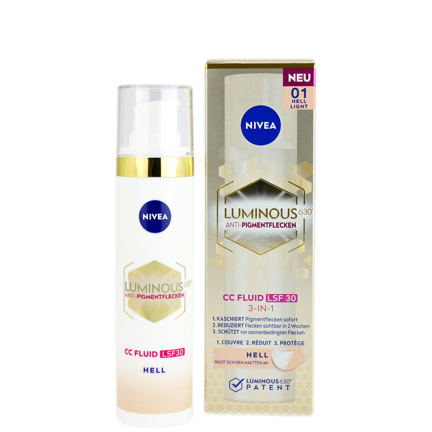 Nivea Luminous 630° Anti-Pigmentflecken 3-in-1 CC Fluid Hell 40ml