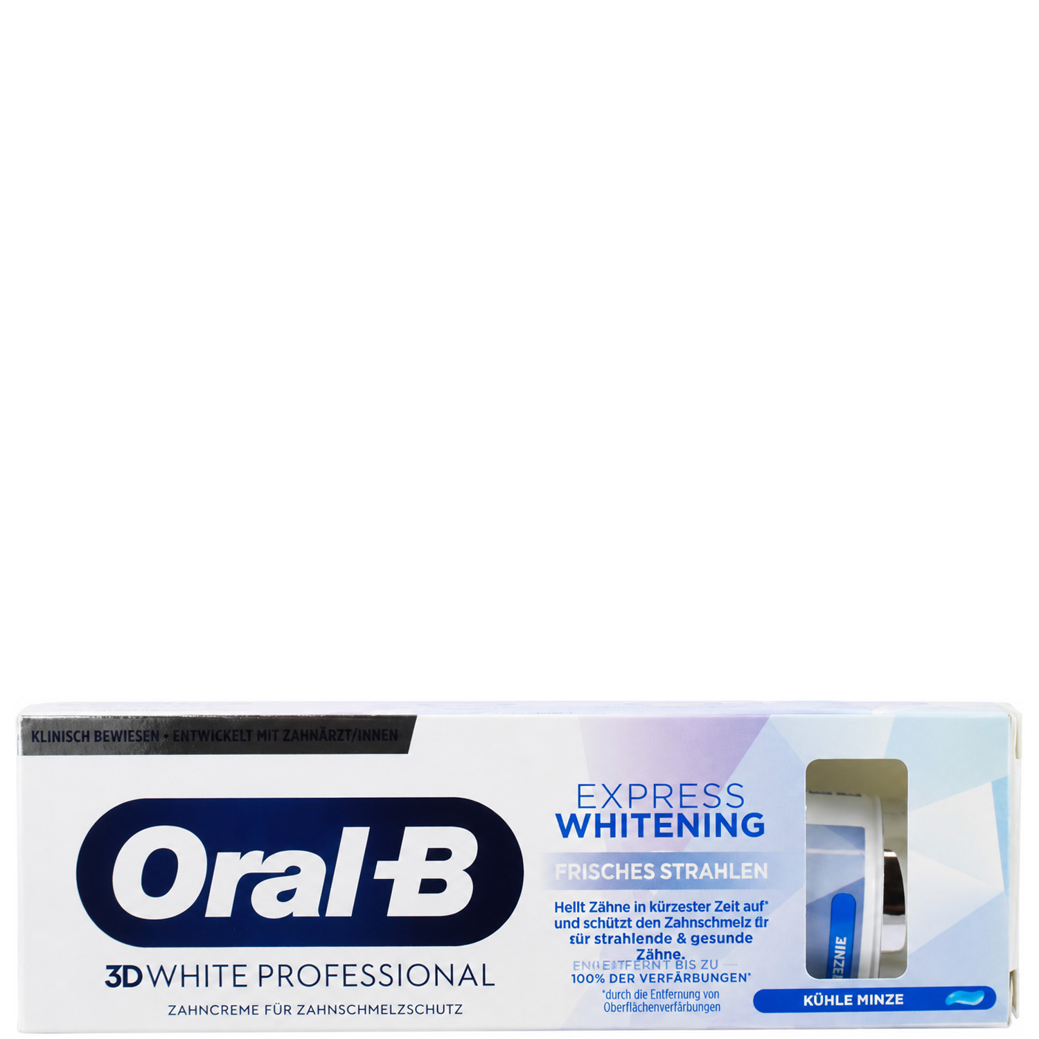 Oral-B 3D White Professional Express Whitening Zahncreme mit Minze 75 ml
