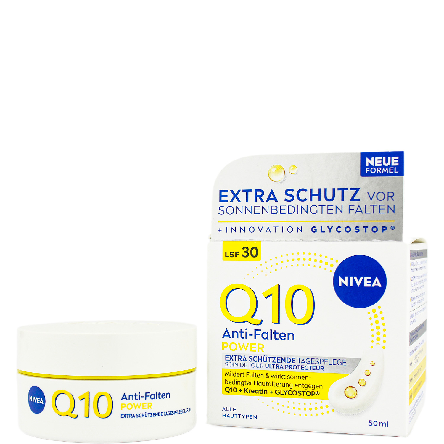 Nivea Q10 Anti-Falten Power Extra Schützende Tagespflege mit LSF30 50ml
