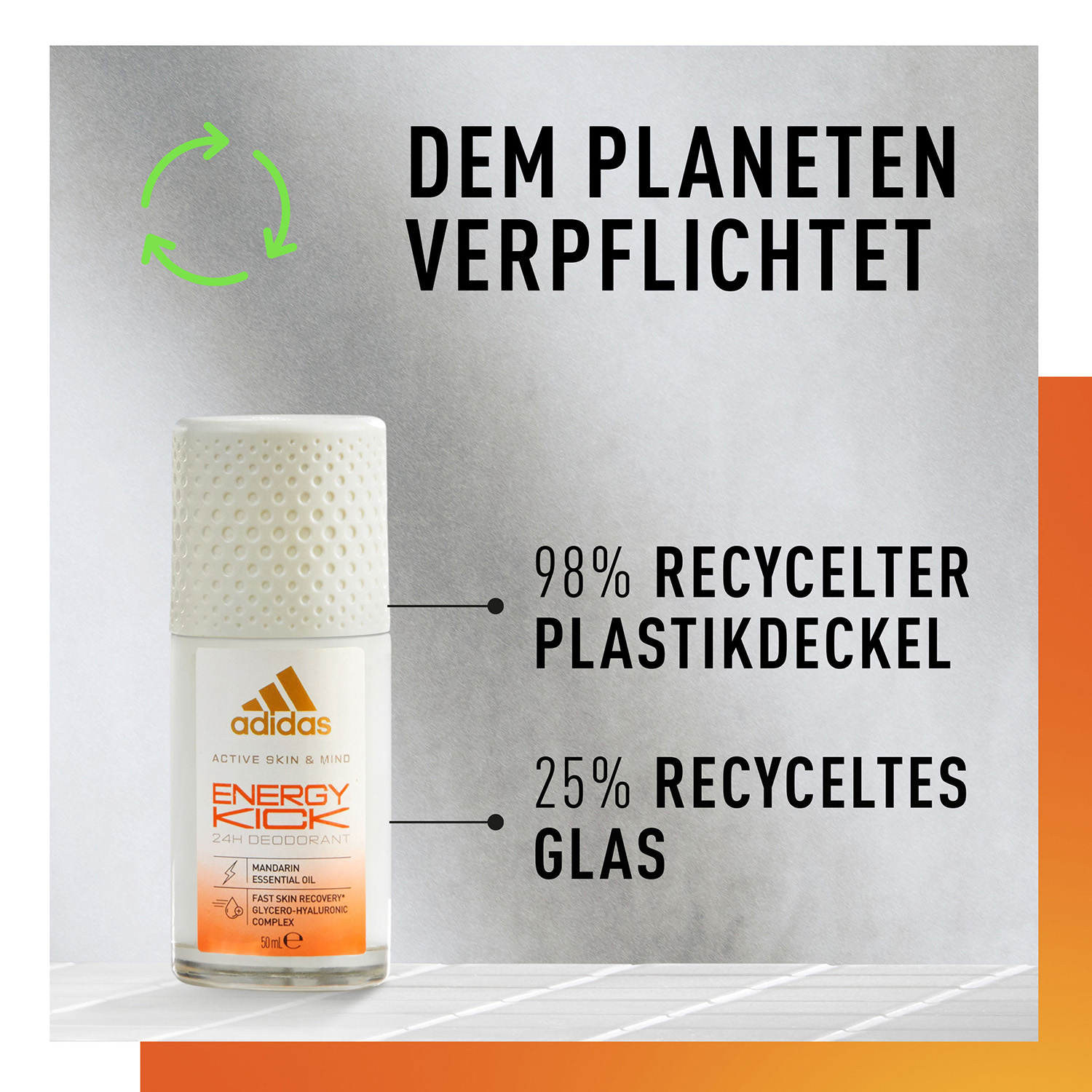 Adidas for Woman Energy Kick Deodorant Roll-On 50ml