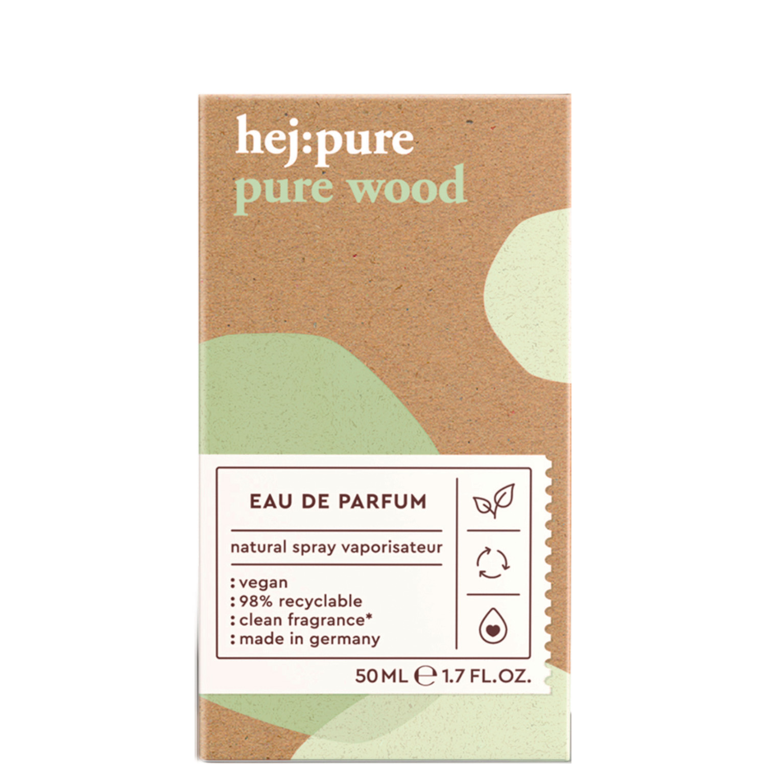 hej:pure Pure Wood Eau de Parfum 50ml