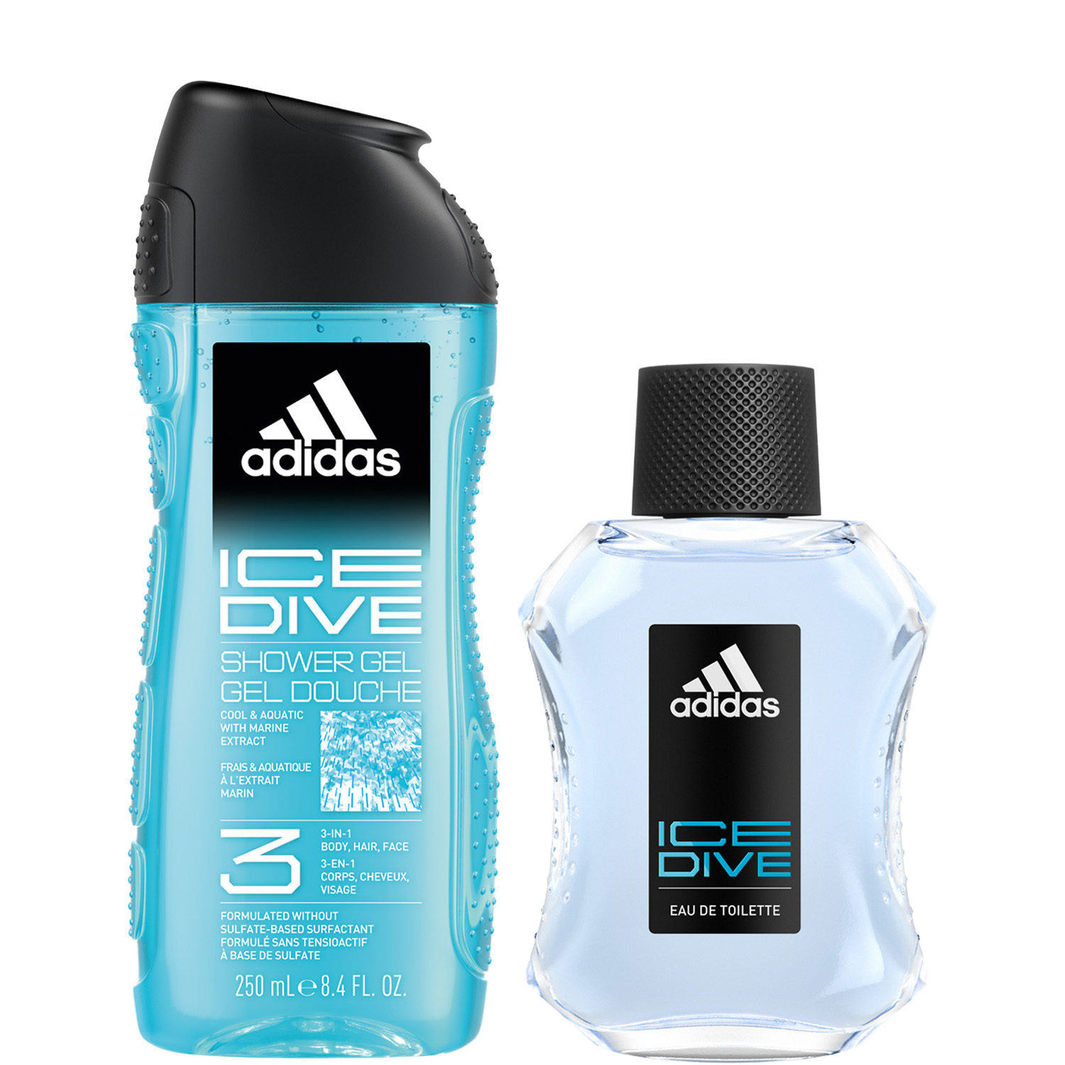Adidas Ice Dive Set Eau de Toilette 100ml & Shower Gel 250ml