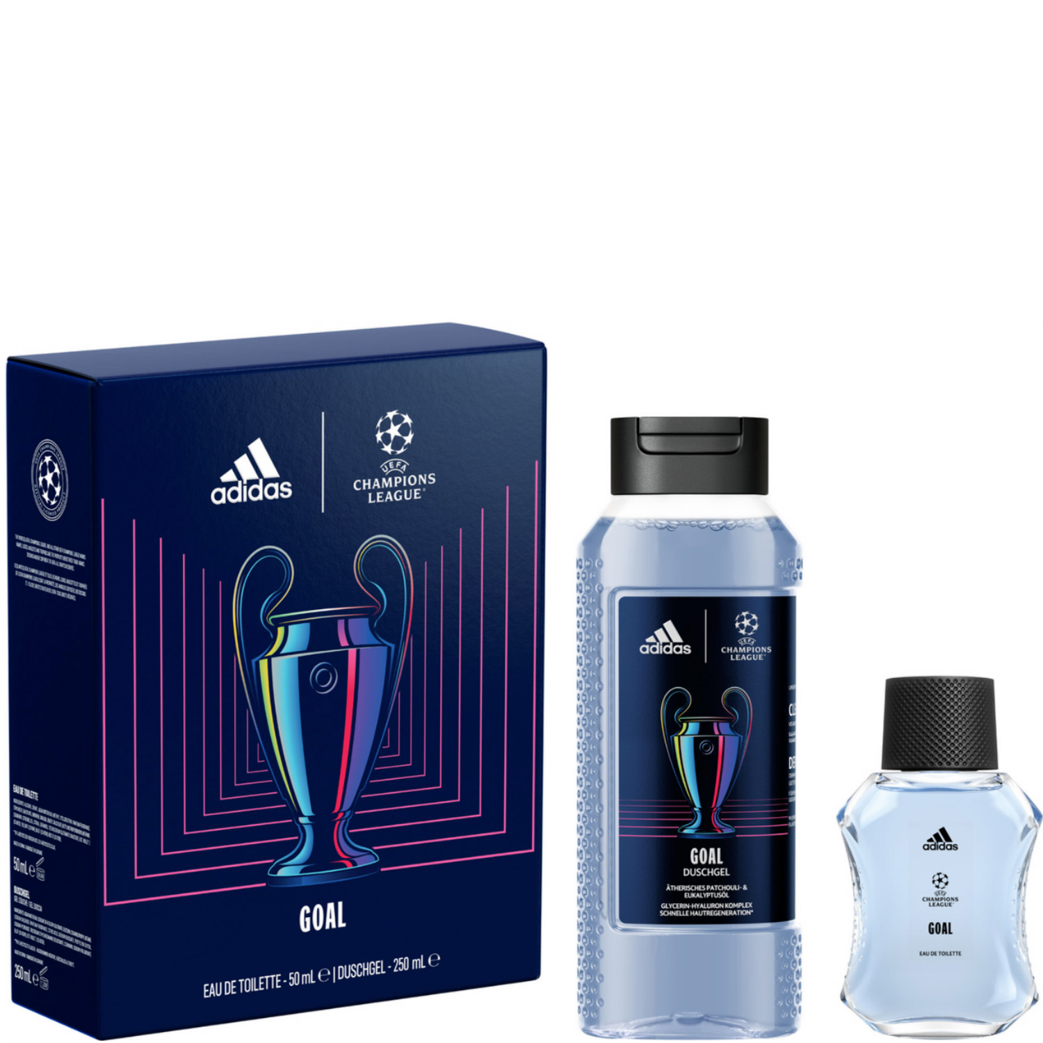 Adidas UEFA Champions League Goal Edition Set Eau de Toilette 50ml & Shower Gel 250ml
