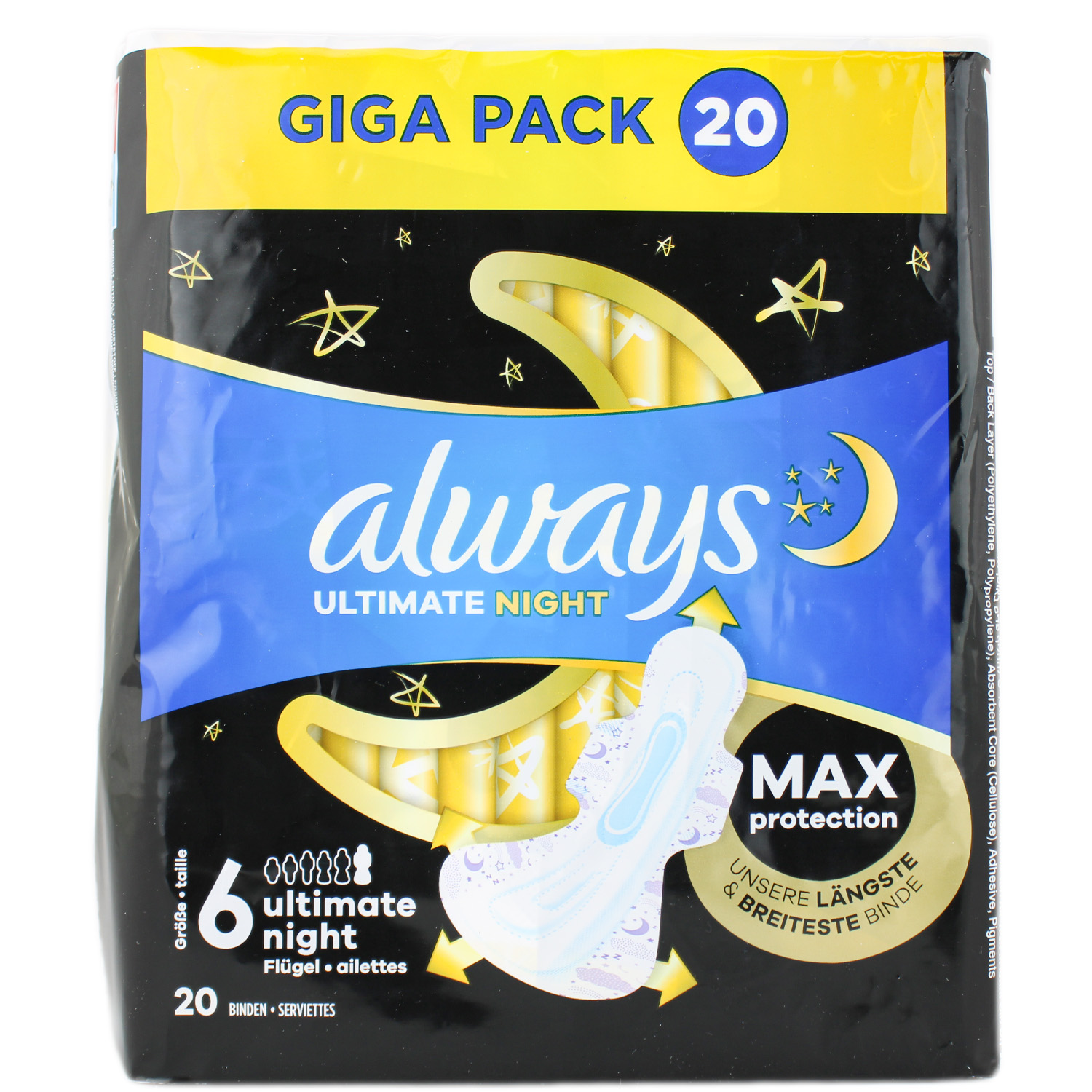 Always Ultimate Night Binden mit Flügeln 20er-Pack