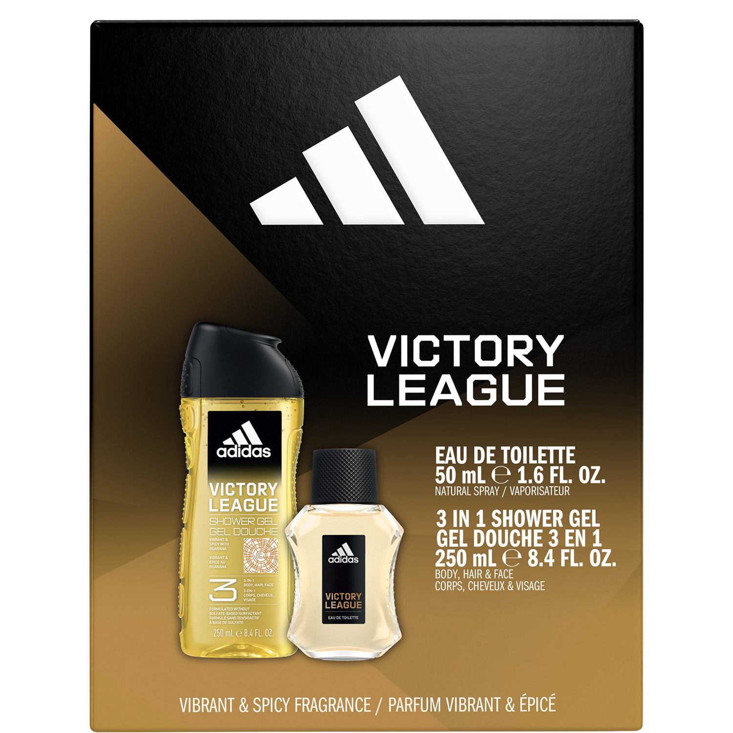 Adidas Victory League Set Eau de Toilette 50ml & Shower Gel 250ml