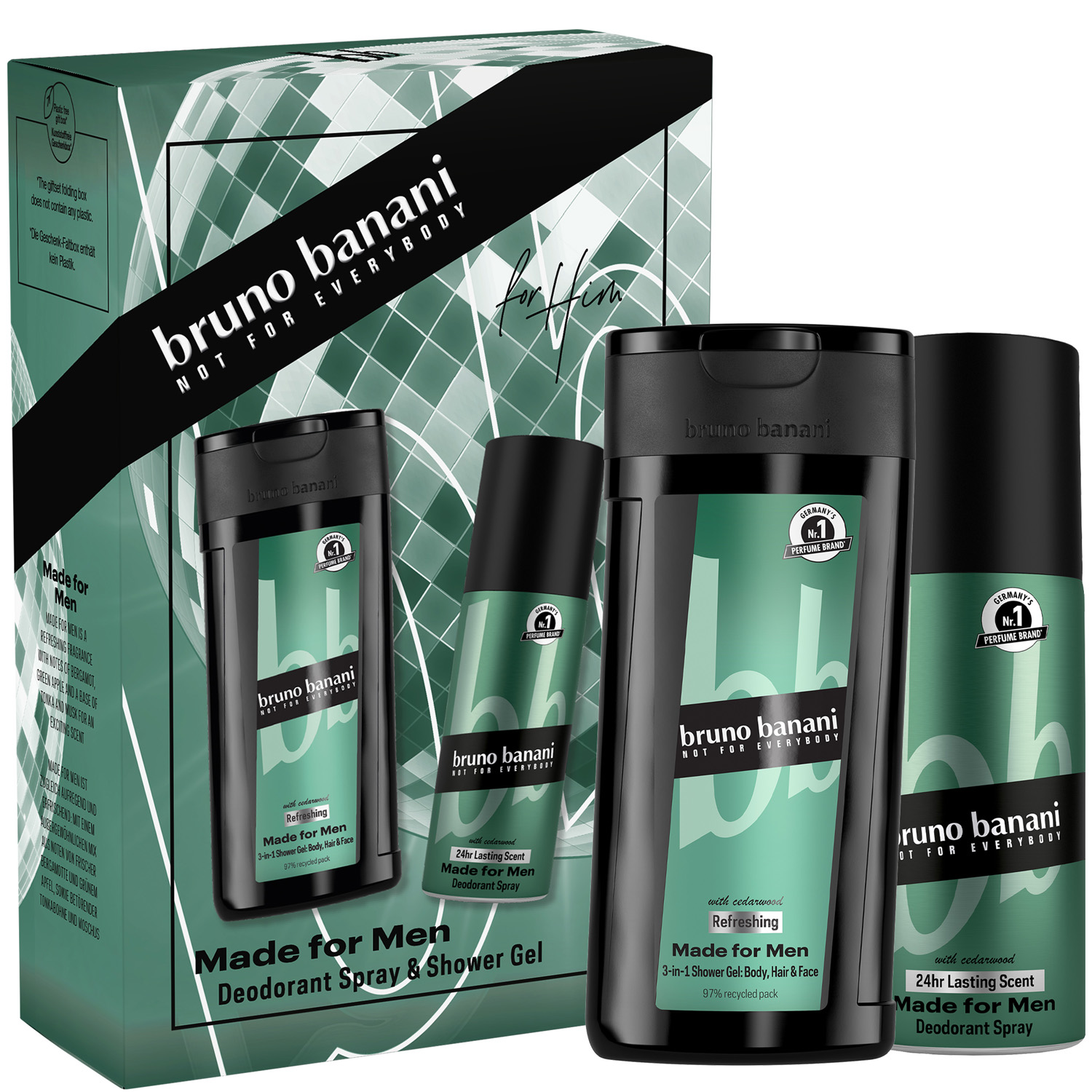 Bruno Banani Made for Men Set Deodorant Spray 150ml & Shower Gel 250ml