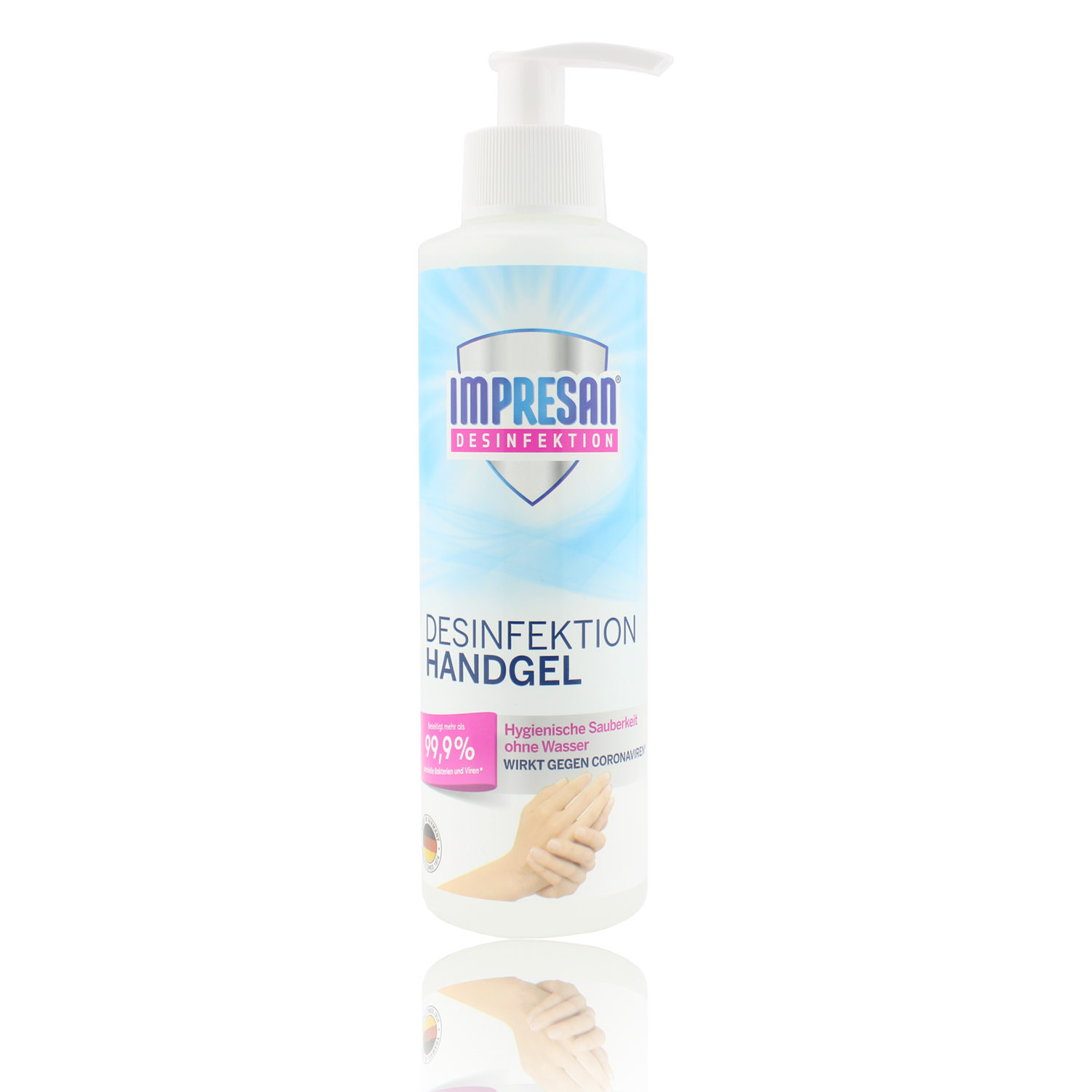 Impresan Desinfektion Hände Desinfektionsgel im Spender 250ml