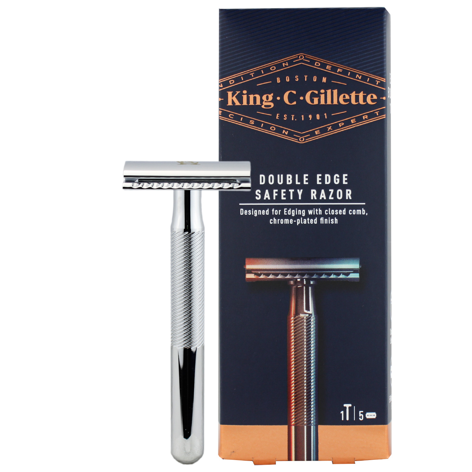 King C. Gillette Rasierhobel incl. 5 Klingen