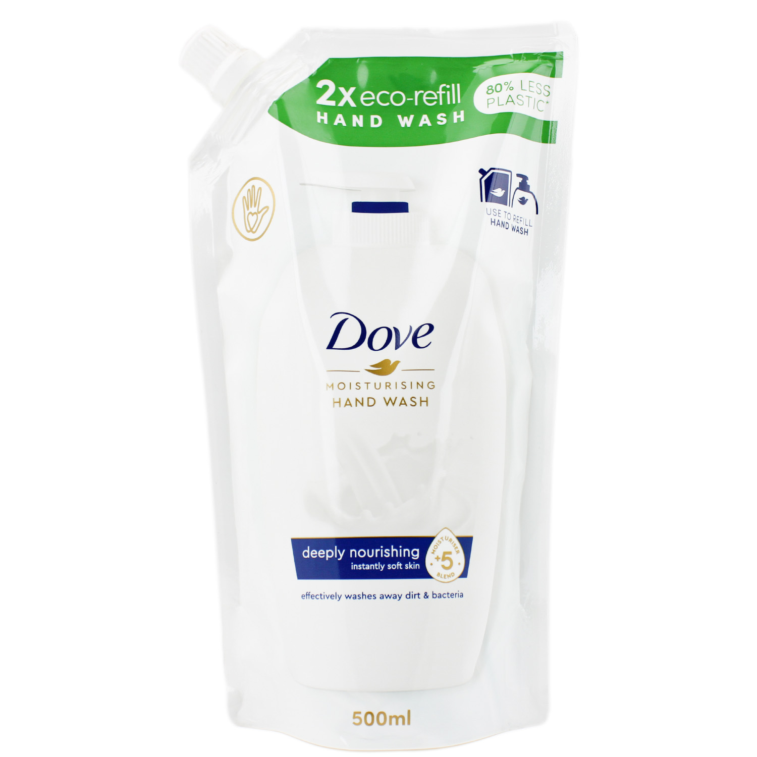 Dove Pflegende Hand-Waschlotion Reichhaltige Pflege im Nachfüllbeutel 500ml