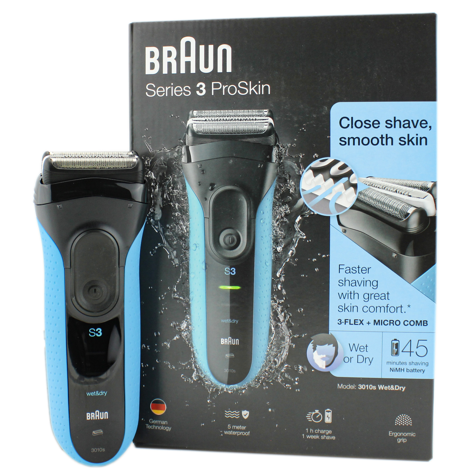Braun Series 3 ProSkin 3010s Wet & Dry Rasierer